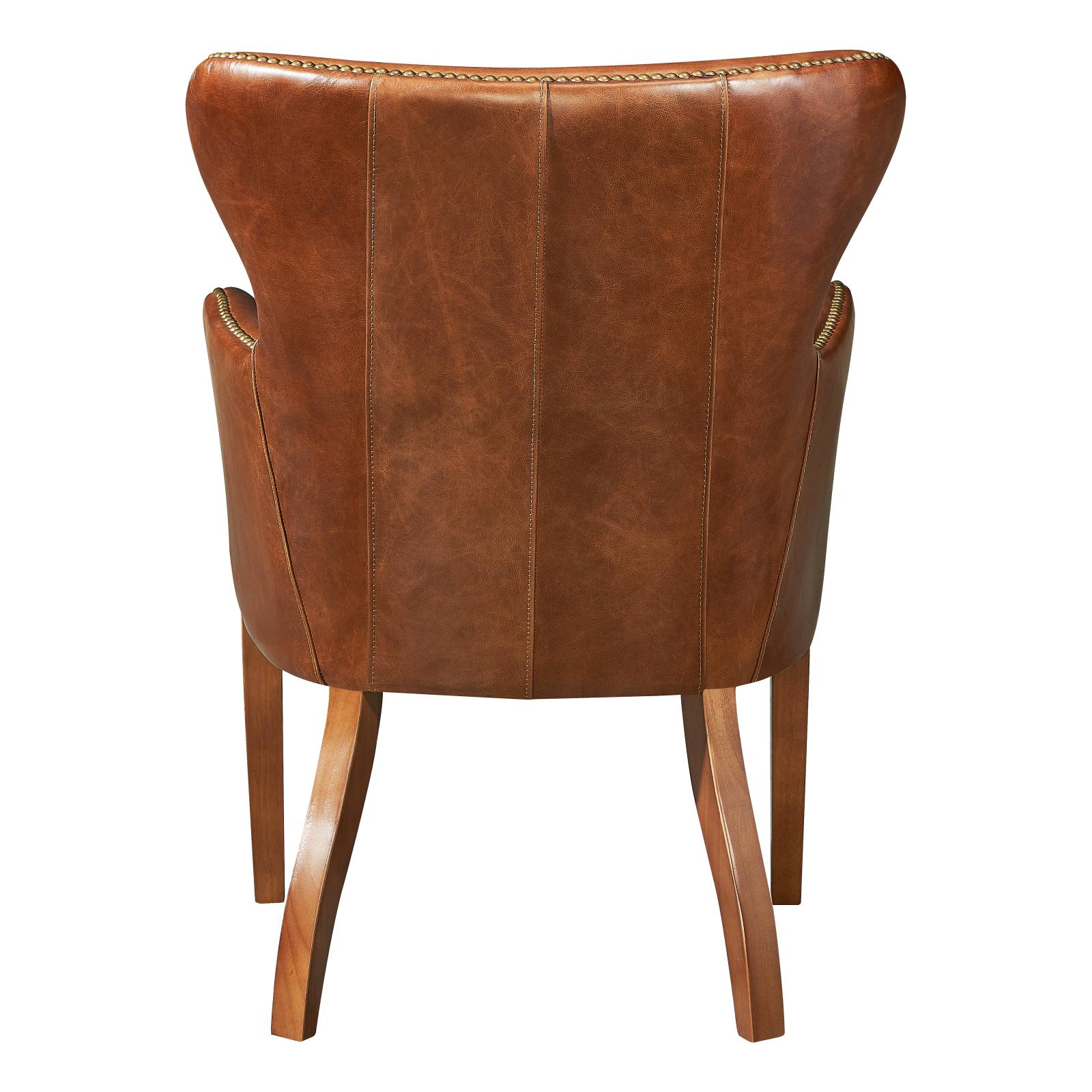 Maya Leather Armchair, Vintage Whiskey