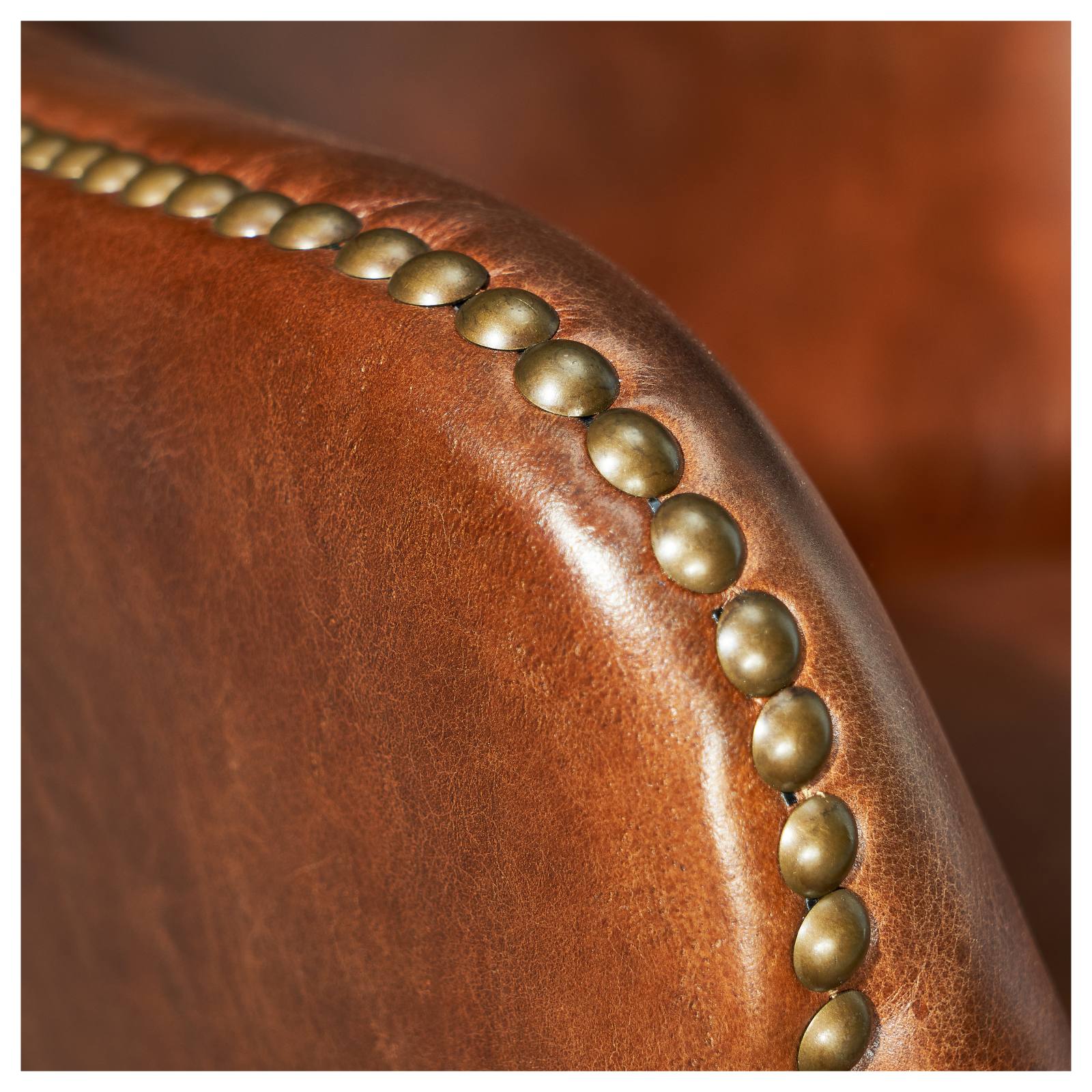 Maya Leather Armchair, Vintage Whiskey