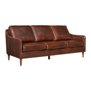Varden Sofa 3 Seat Leather, Vintage Whiskey
