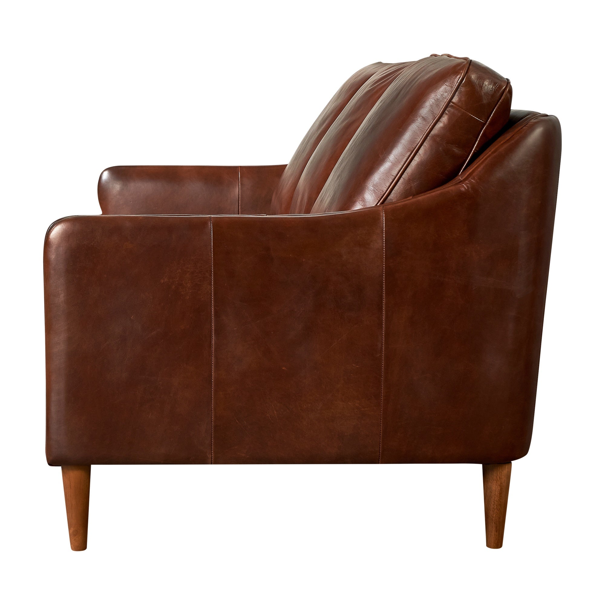 Varden Sofa 3 Seat Leather, Vintage Whiskey