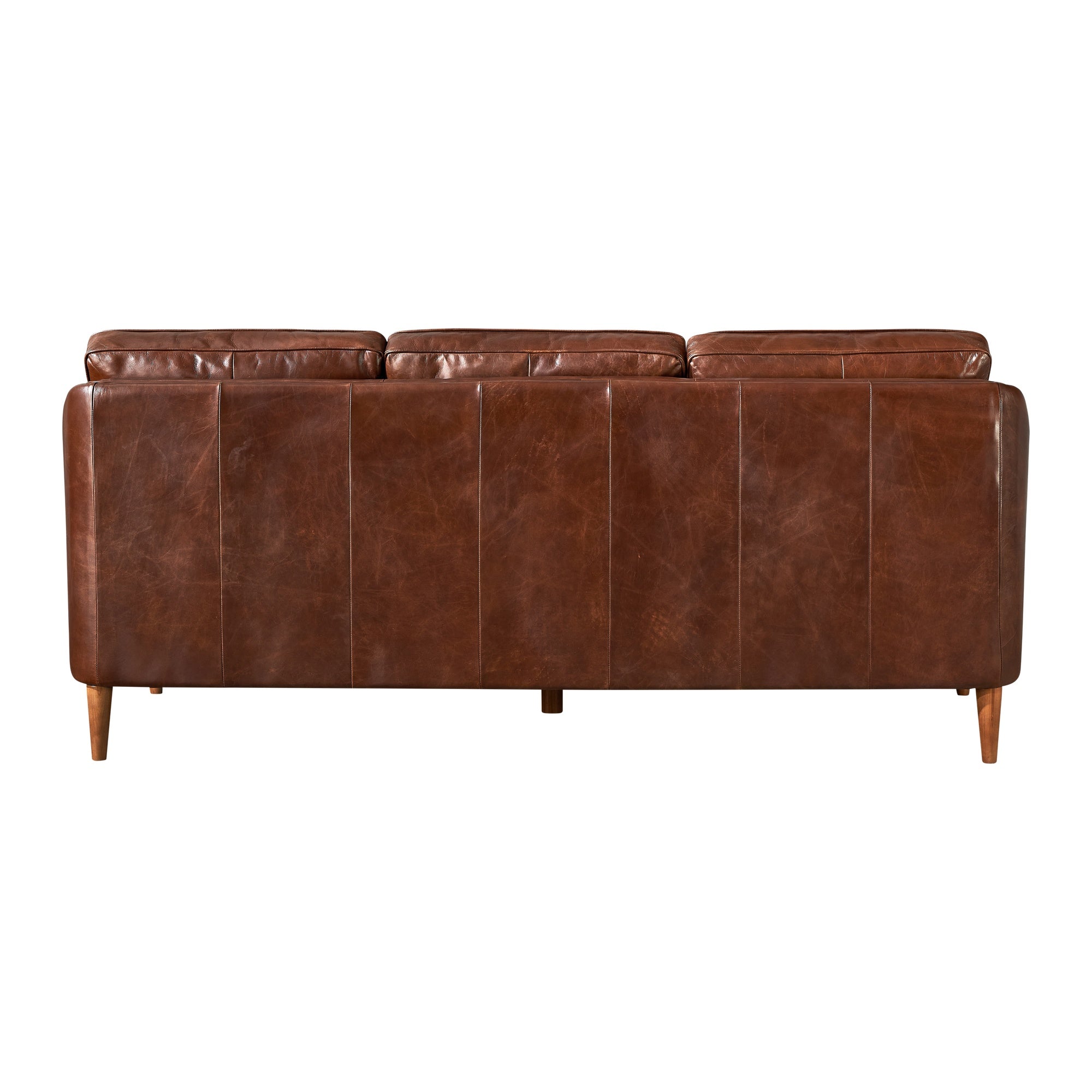 Varden Sofa 3 Seat Leather, Vintage Whiskey