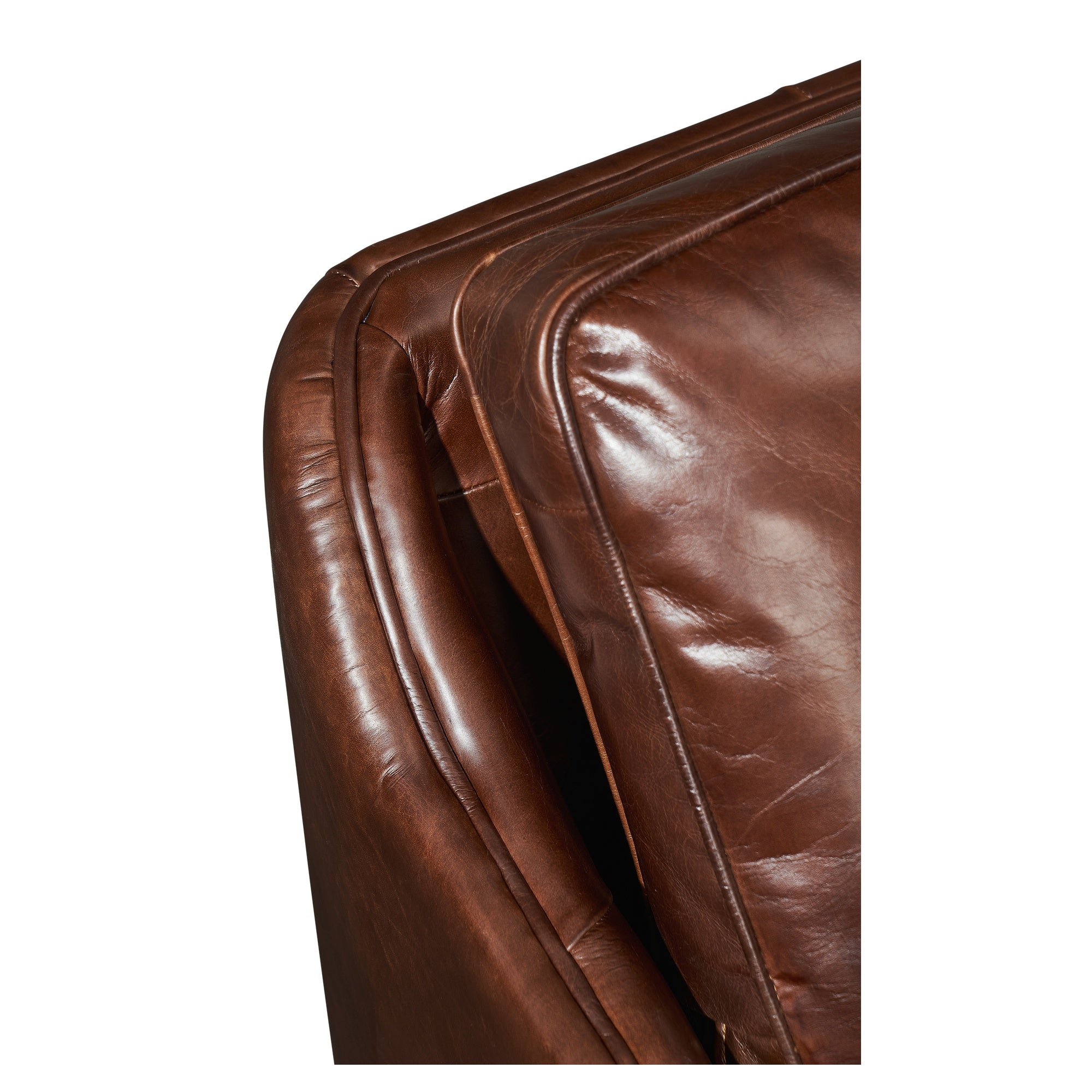 Varden Sofa 3 Seat Leather, Vintage Whiskey