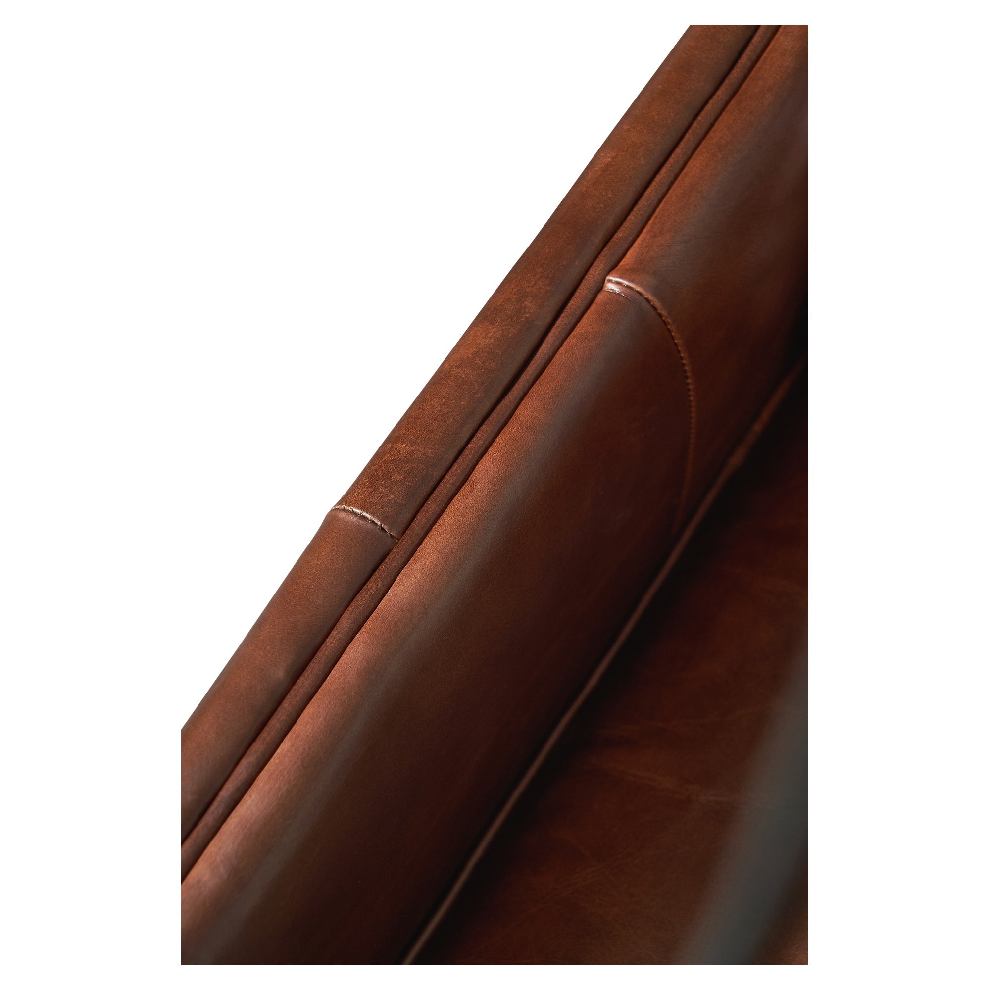 Varden Sofa 3 Seat Leather, Vintage Whiskey