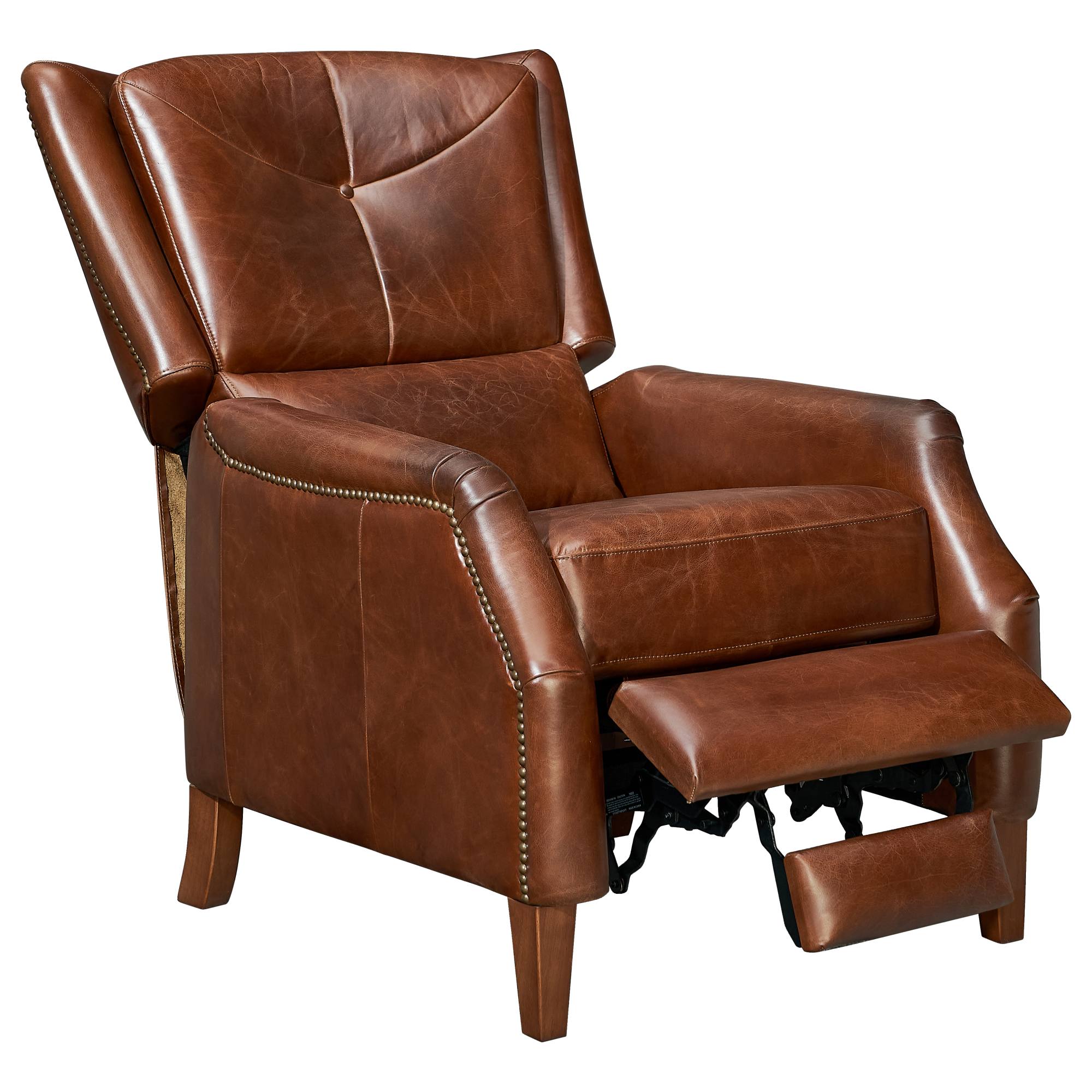 Adeline Recliner Leather, Vintage Whiskey