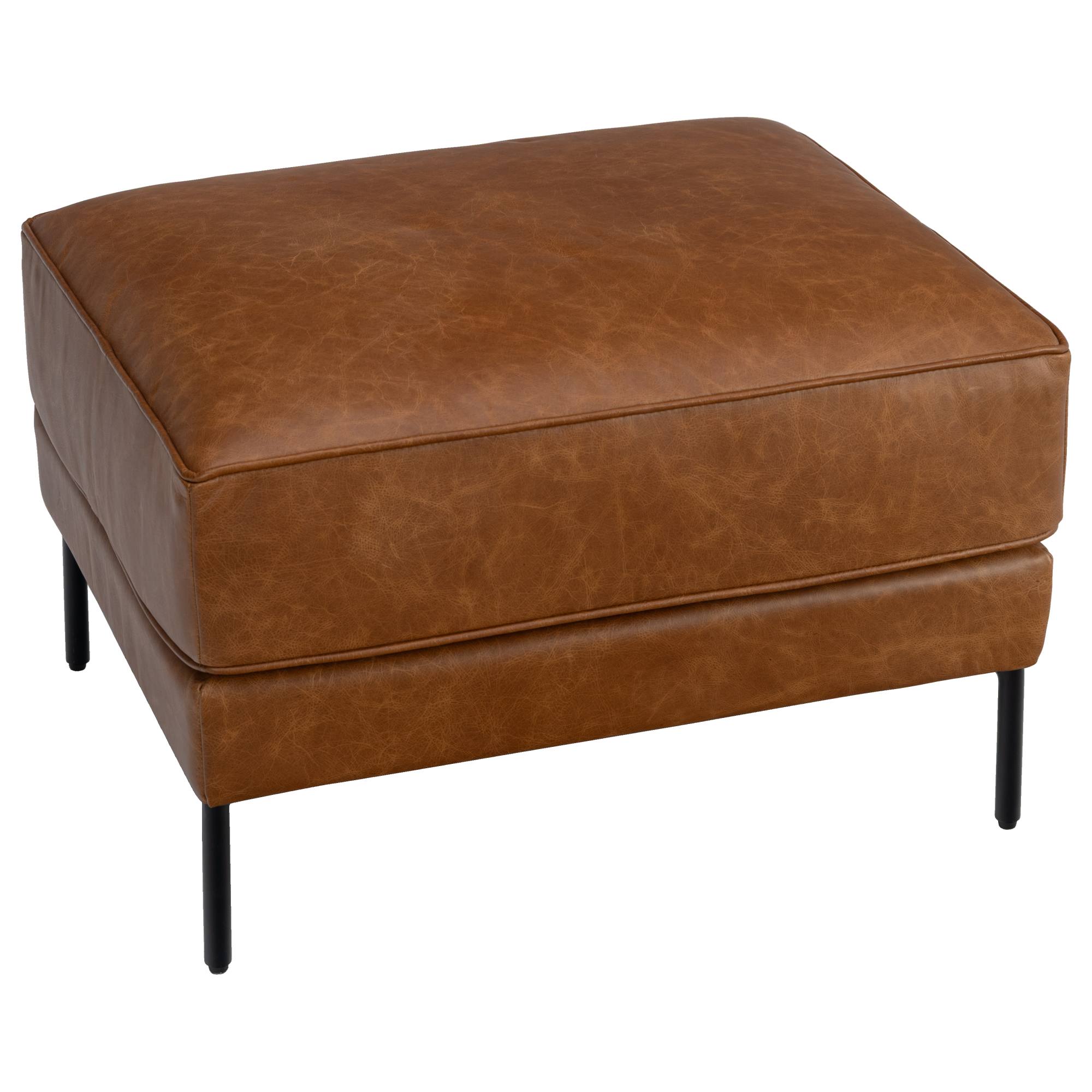 Allerdale Leather Ottoman, Natural Tan