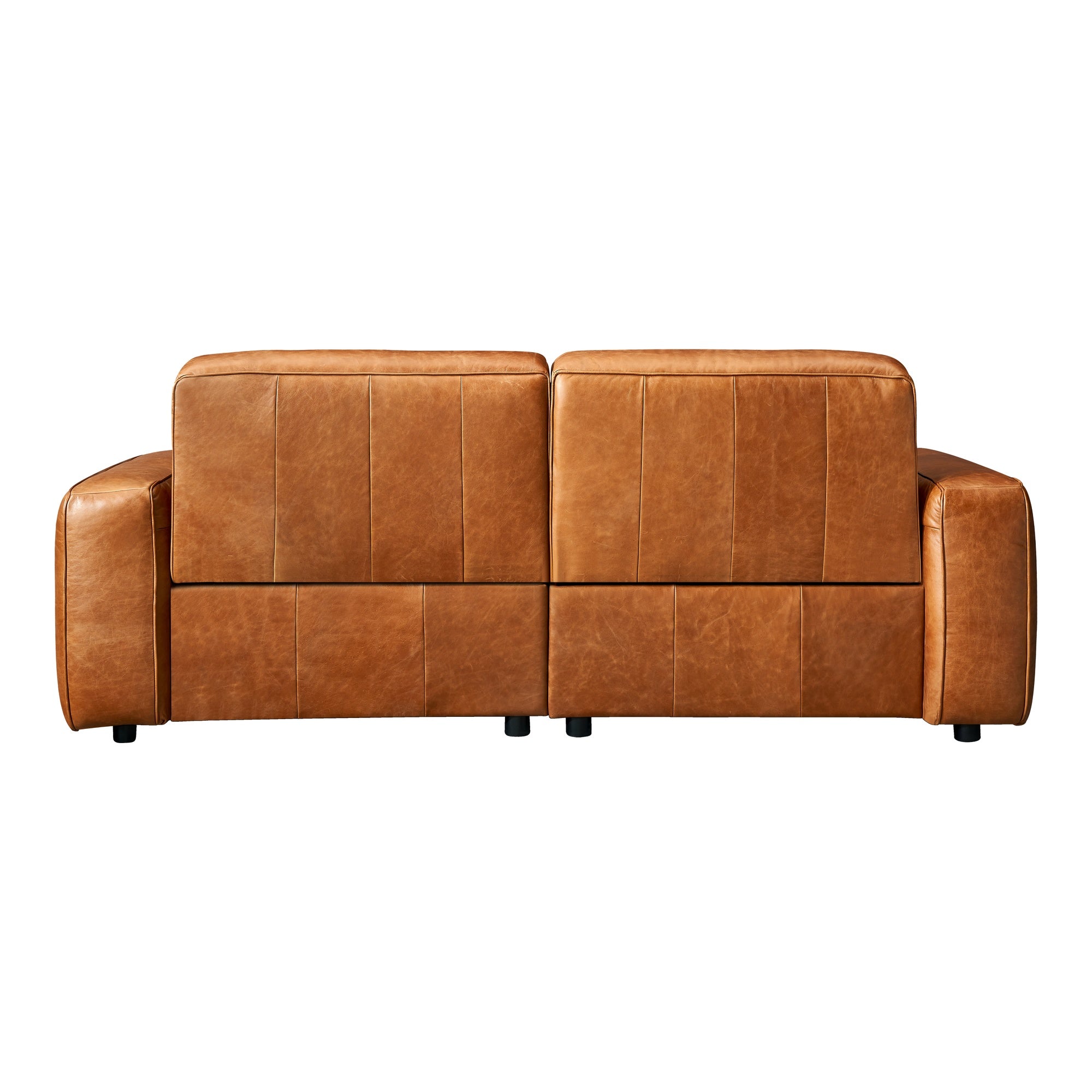Lomond 2 Seat Leather Sofa with 2 Electric Recliners, Hazelnut Tan