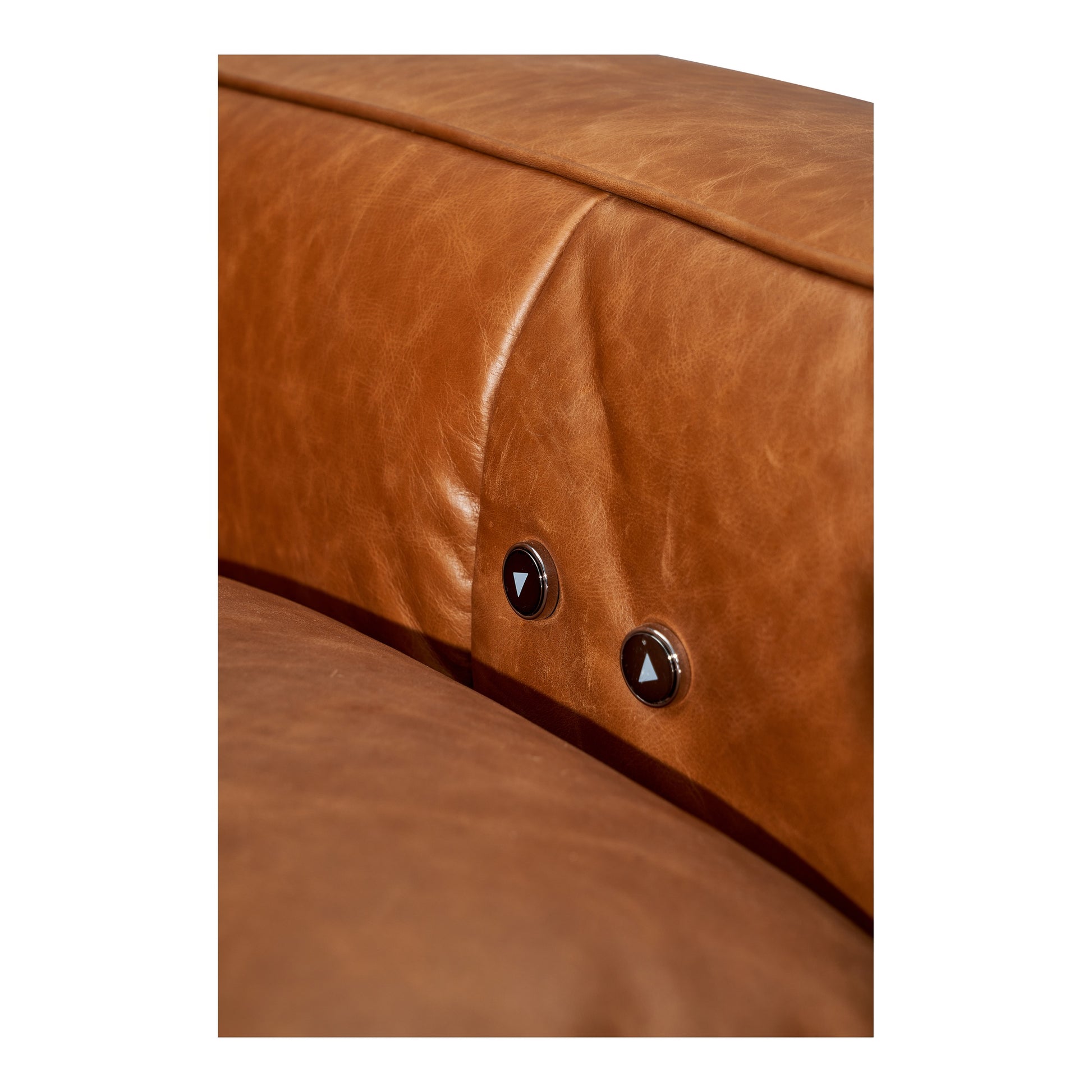 Lomond 2 Seat Leather Sofa with 2 Electric Recliners, Hazelnut Tan