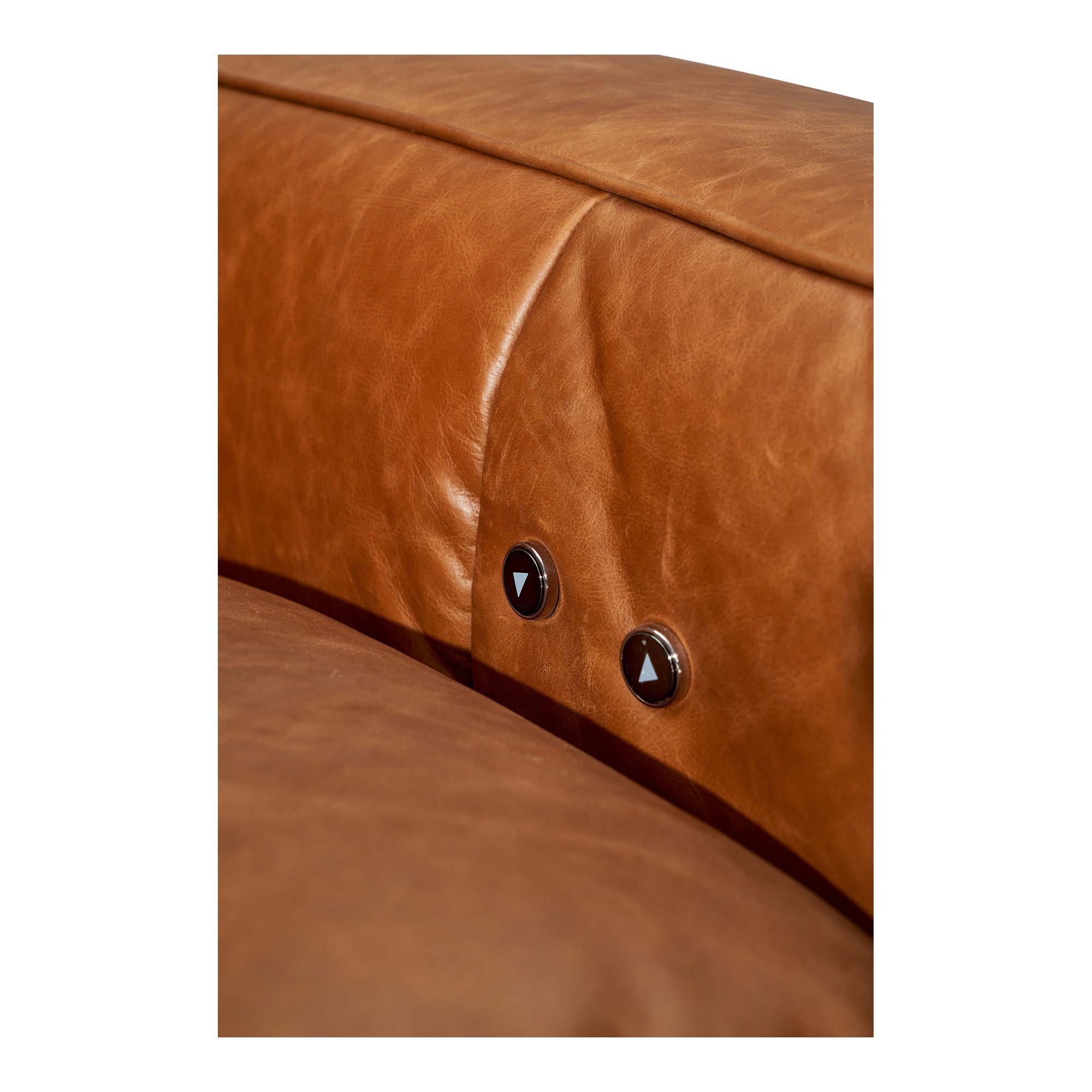 Lomond 2 Seat Leather Sofa with 2 Electric Recliners, Hazelnut Tan