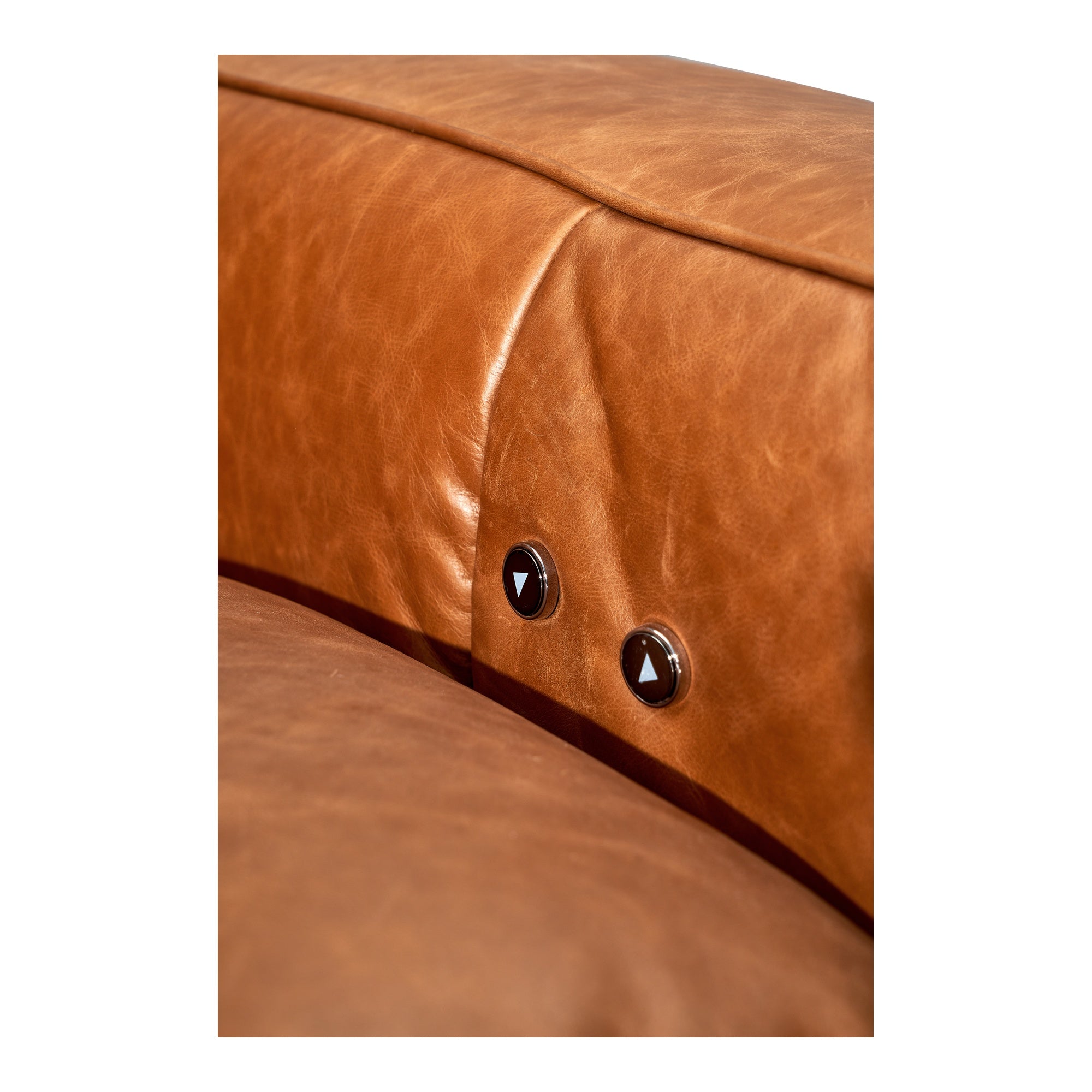 Lomond 2 Seat Leather Sofa with 2 Electric Recliners, Hazelnut Tan