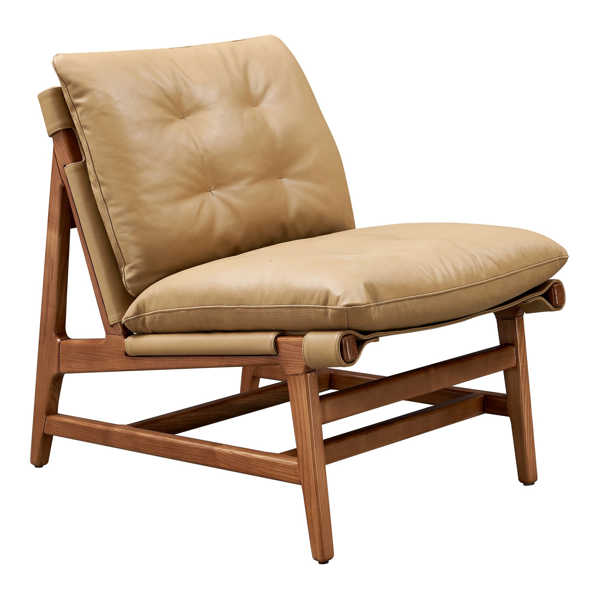 Otley Leather Armchair, Oatmeal