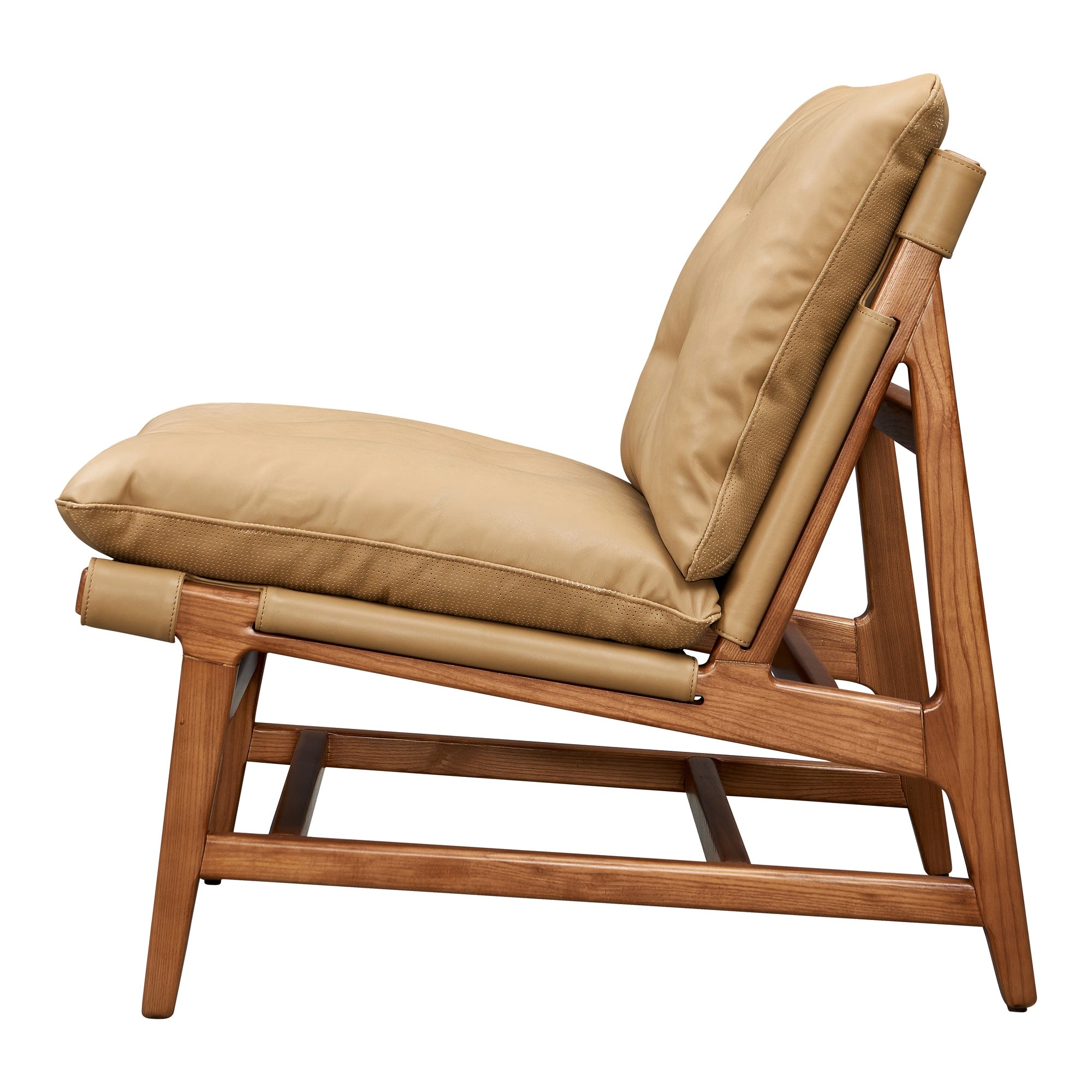 Otley Leather Armchair, Oatmeal