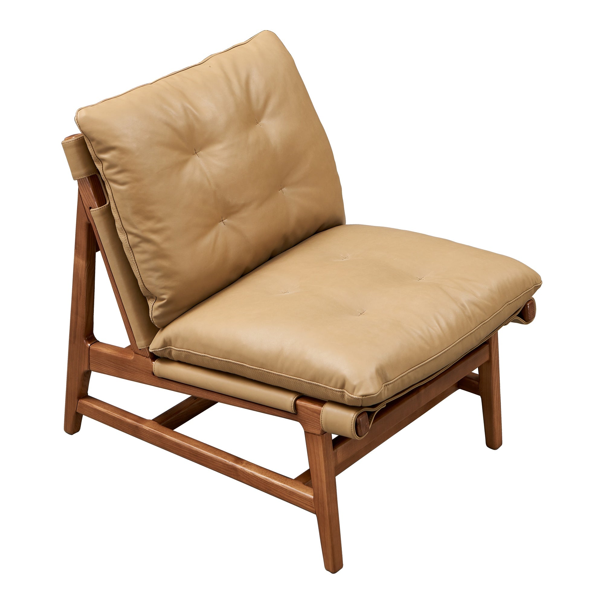 Otley Leather Armchair, Oatmeal