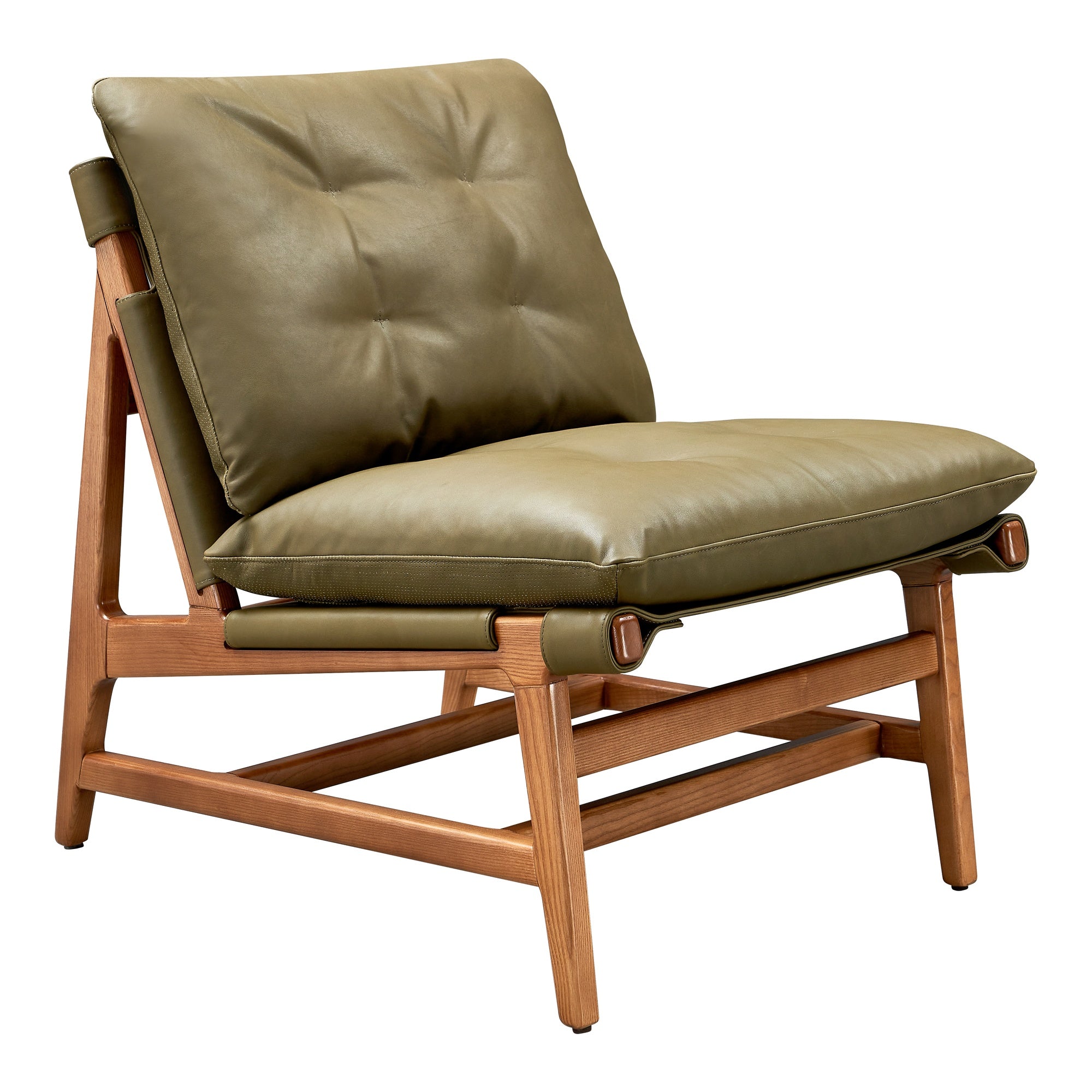 Otley Leather Armchair, Oxford Green