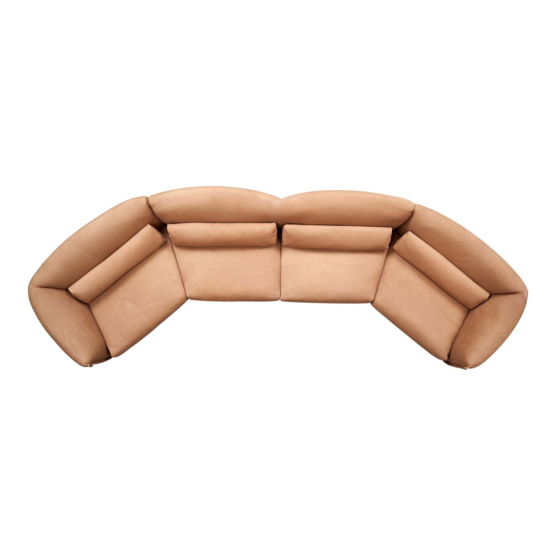 Savona 5 Seat Corner Leather Sofa, Chestnut