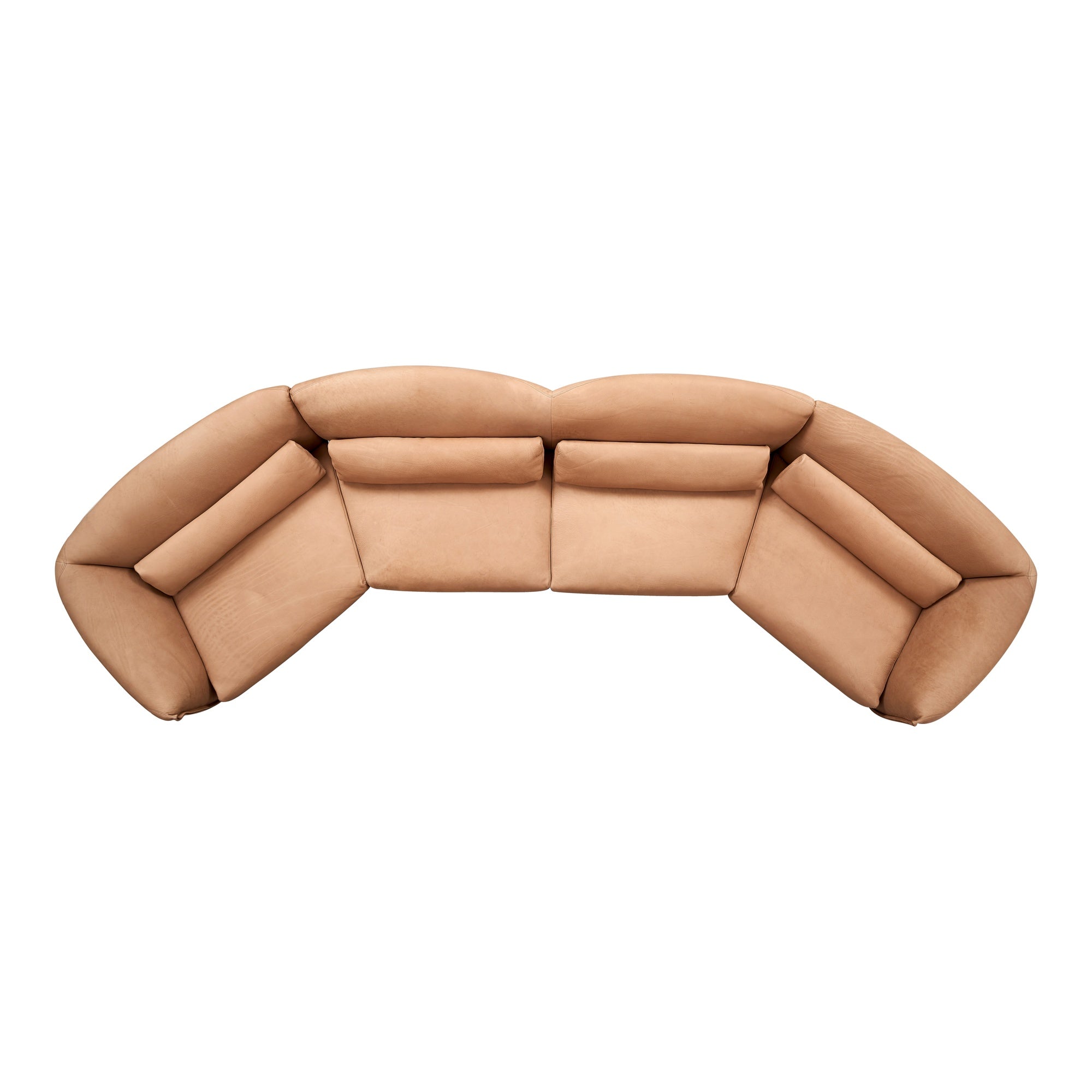 Savona 5 Seat Corner Leather Sofa, Chestnut
