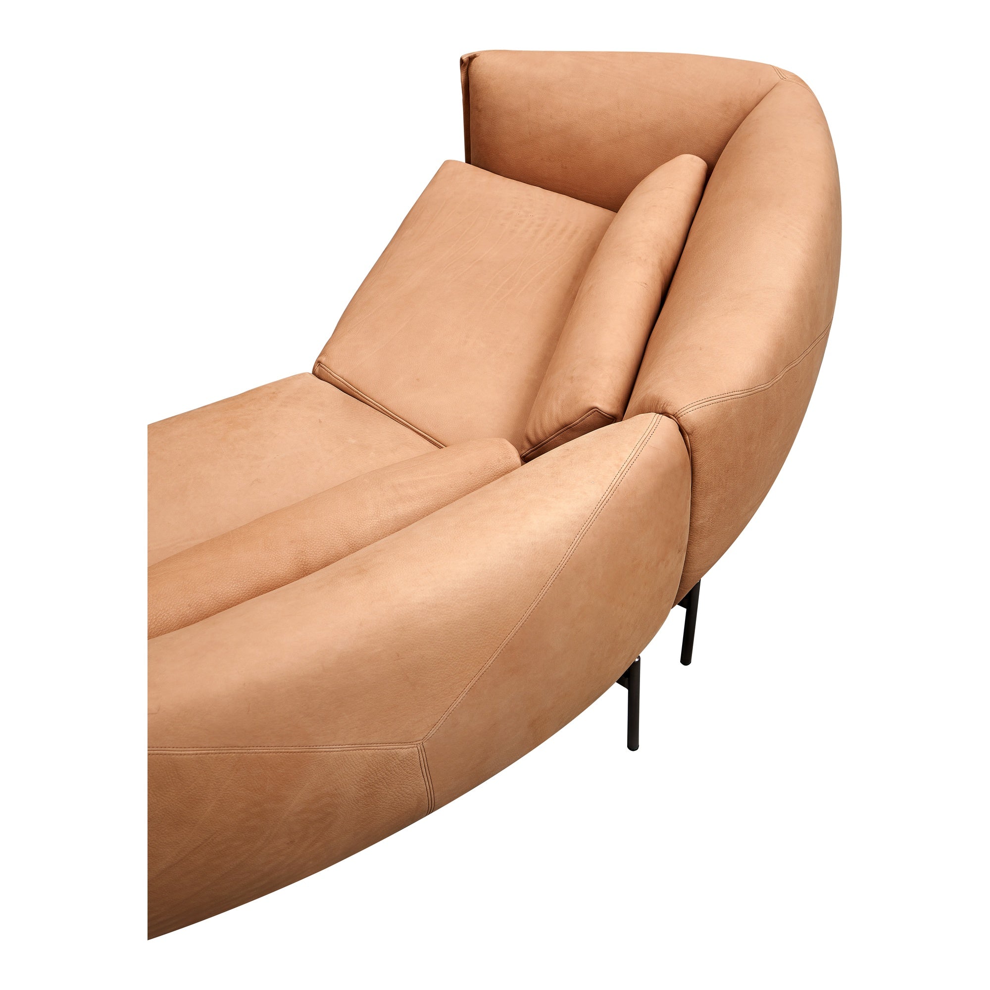 Savona 5 Seat Corner Leather Sofa, Chestnut