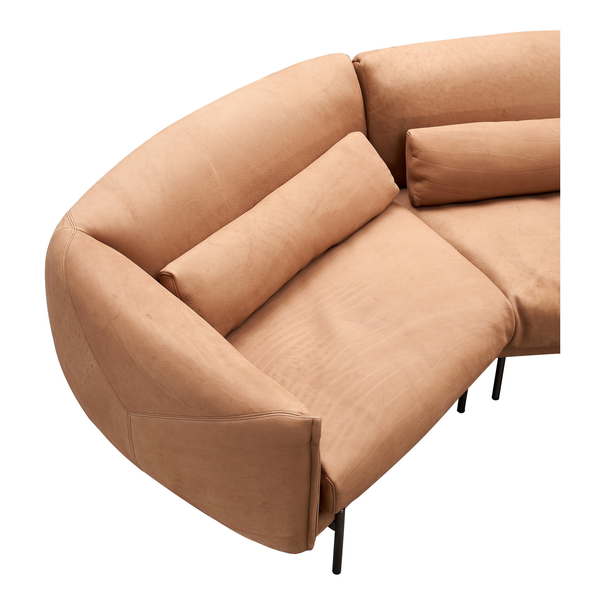 Savona 5 Seat Corner Leather Sofa, Chestnut