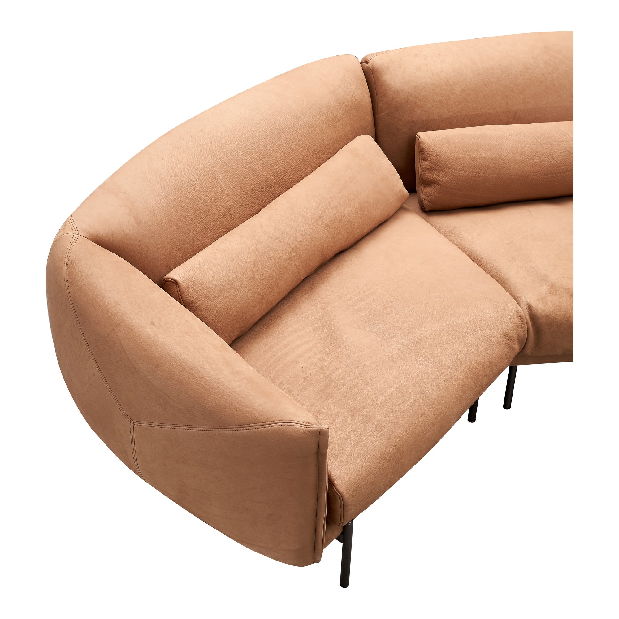 Savona 5 Seat Corner Leather Sofa, Chestnut