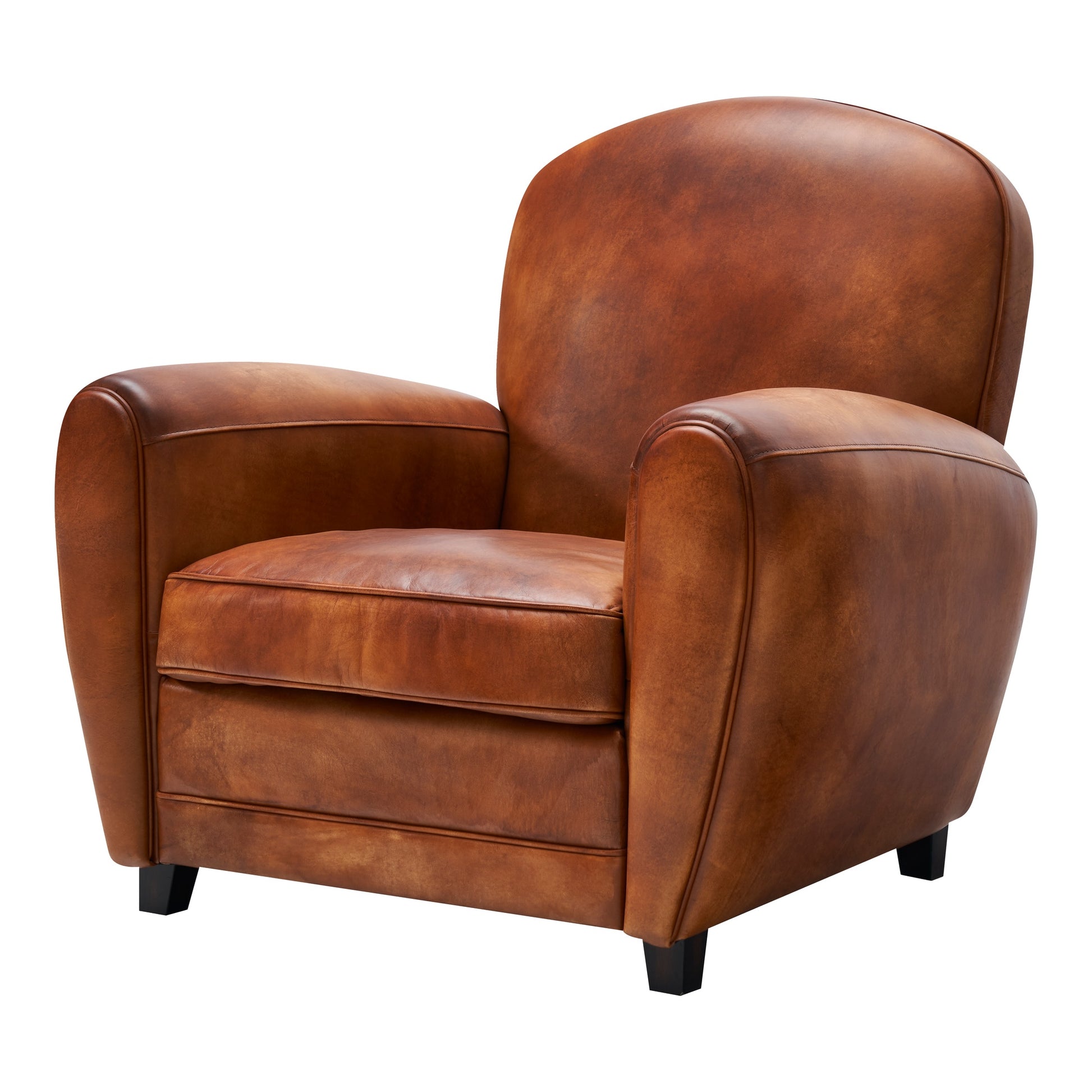 Henri Leather Armchair, Cognac