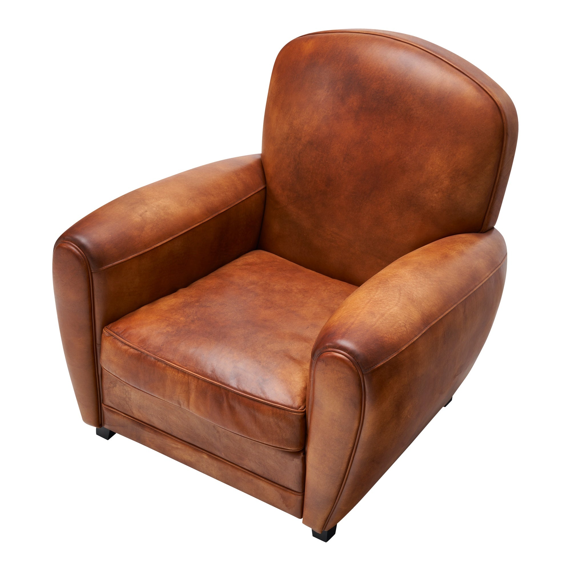 Henri Leather Armchair, Cognac