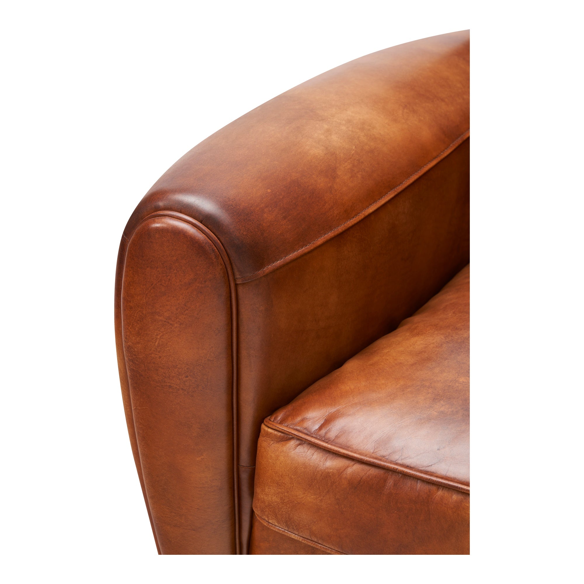 Henri Leather Armchair, Cognac