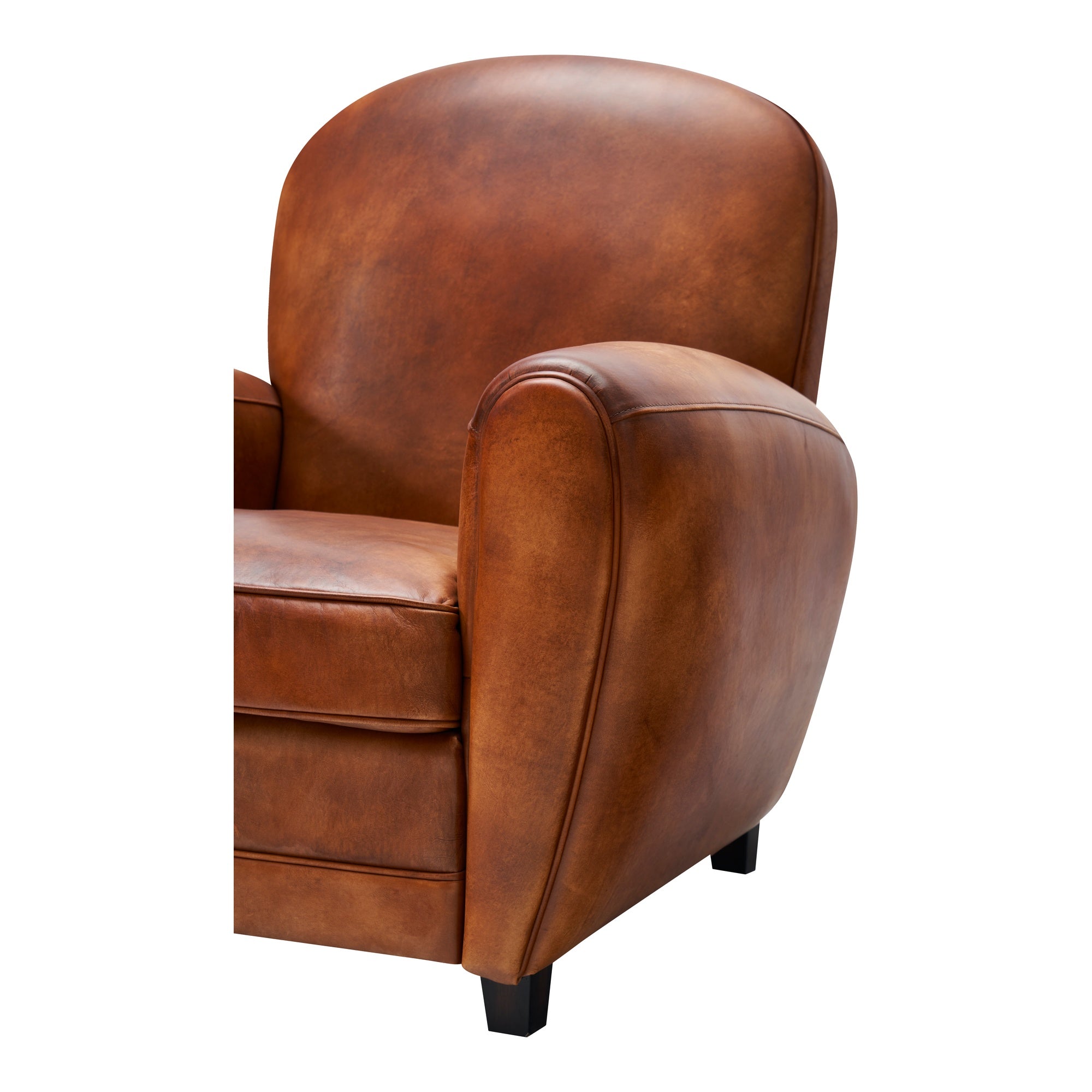 Henri Leather Armchair, Cognac