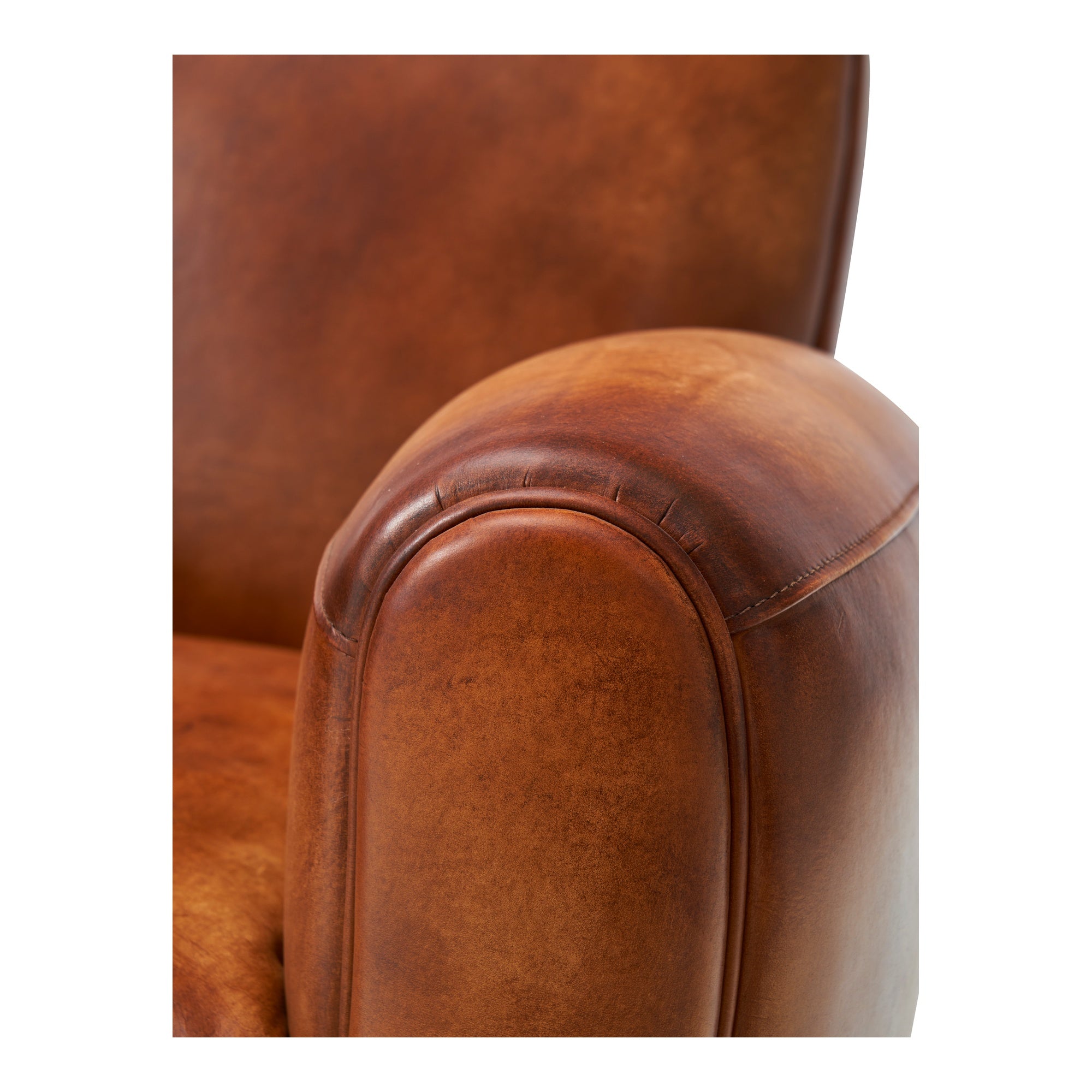 Henri Leather Armchair, Cognac