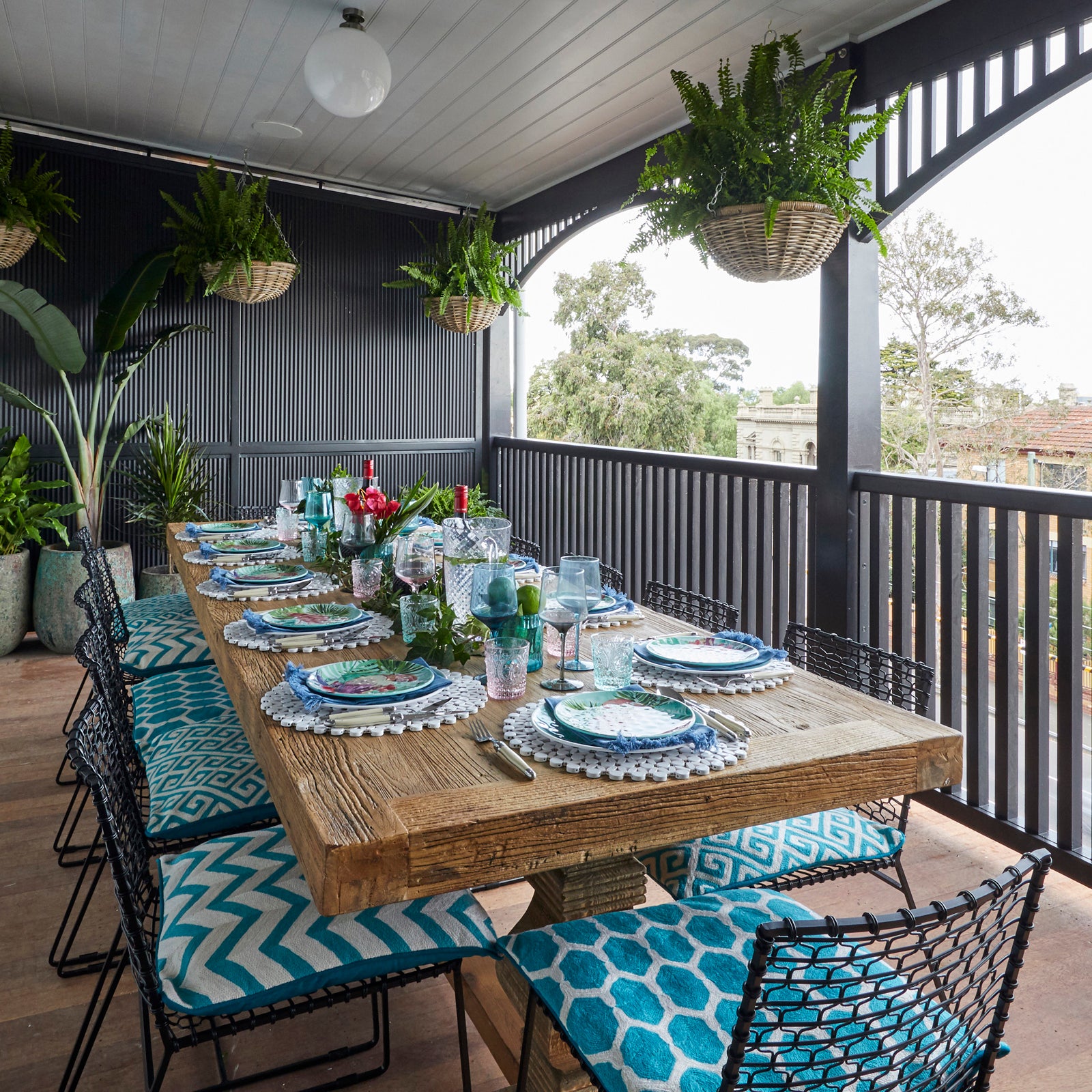 Paxton Pompadour Elm 300cm Dining Table Natural Raw