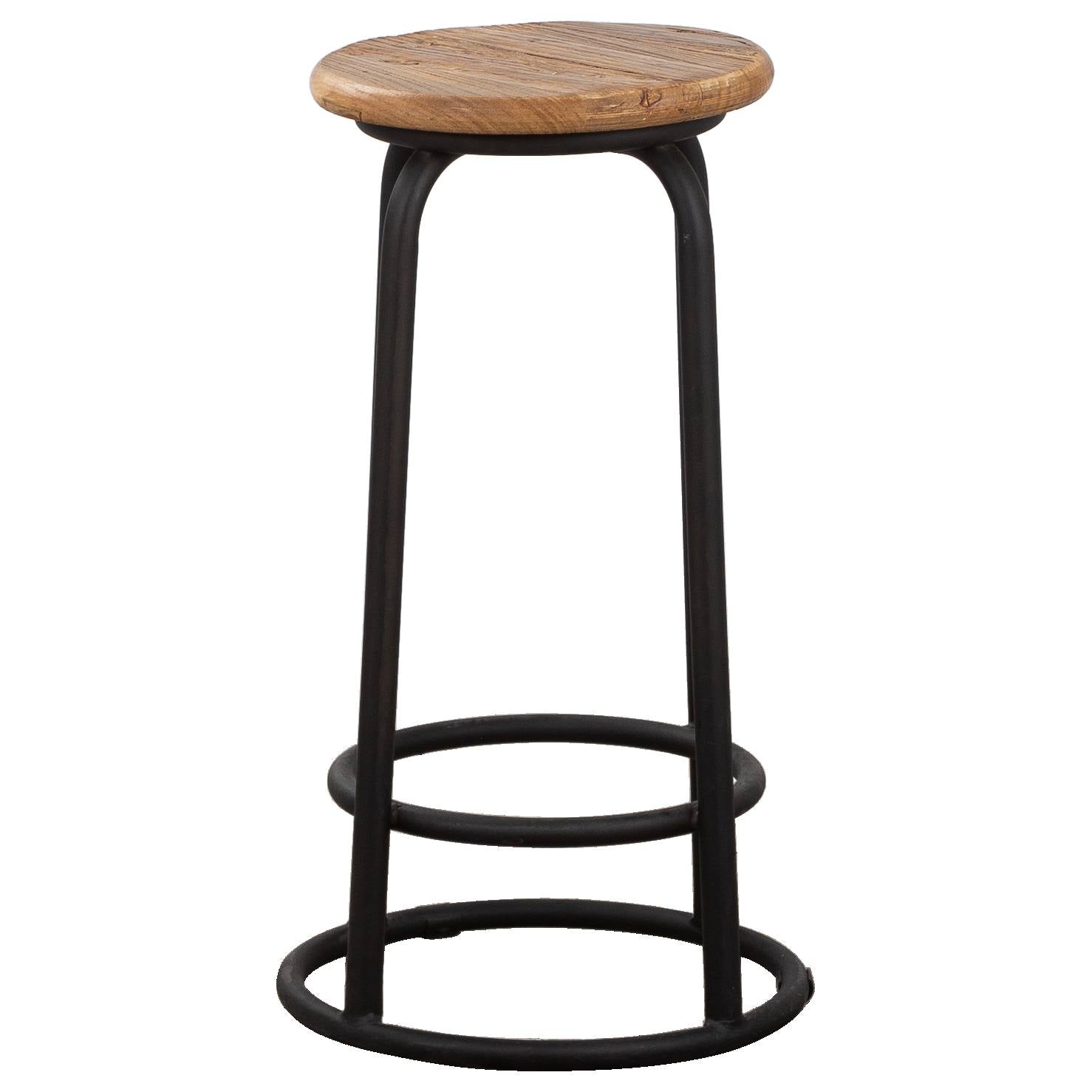Cagney Recycled Elm Natural Counter Stool