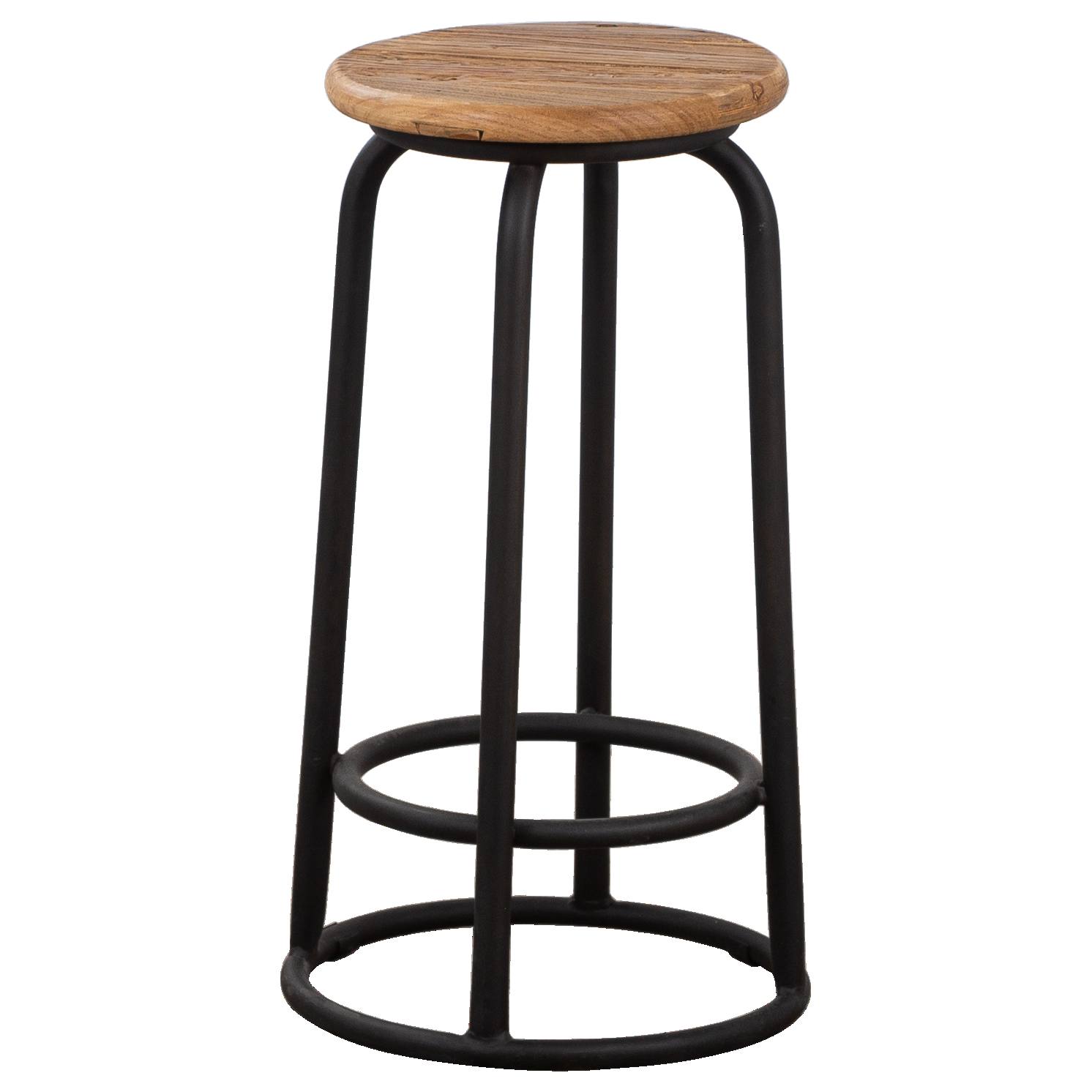 Cagney Recycled Elm Natural Counter Stool