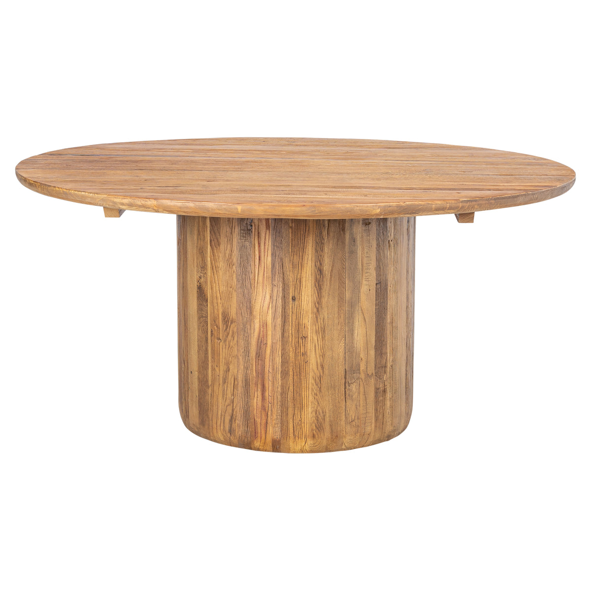 Ashford 160cm Reclaimed Pine Round Dining Table, Natural
