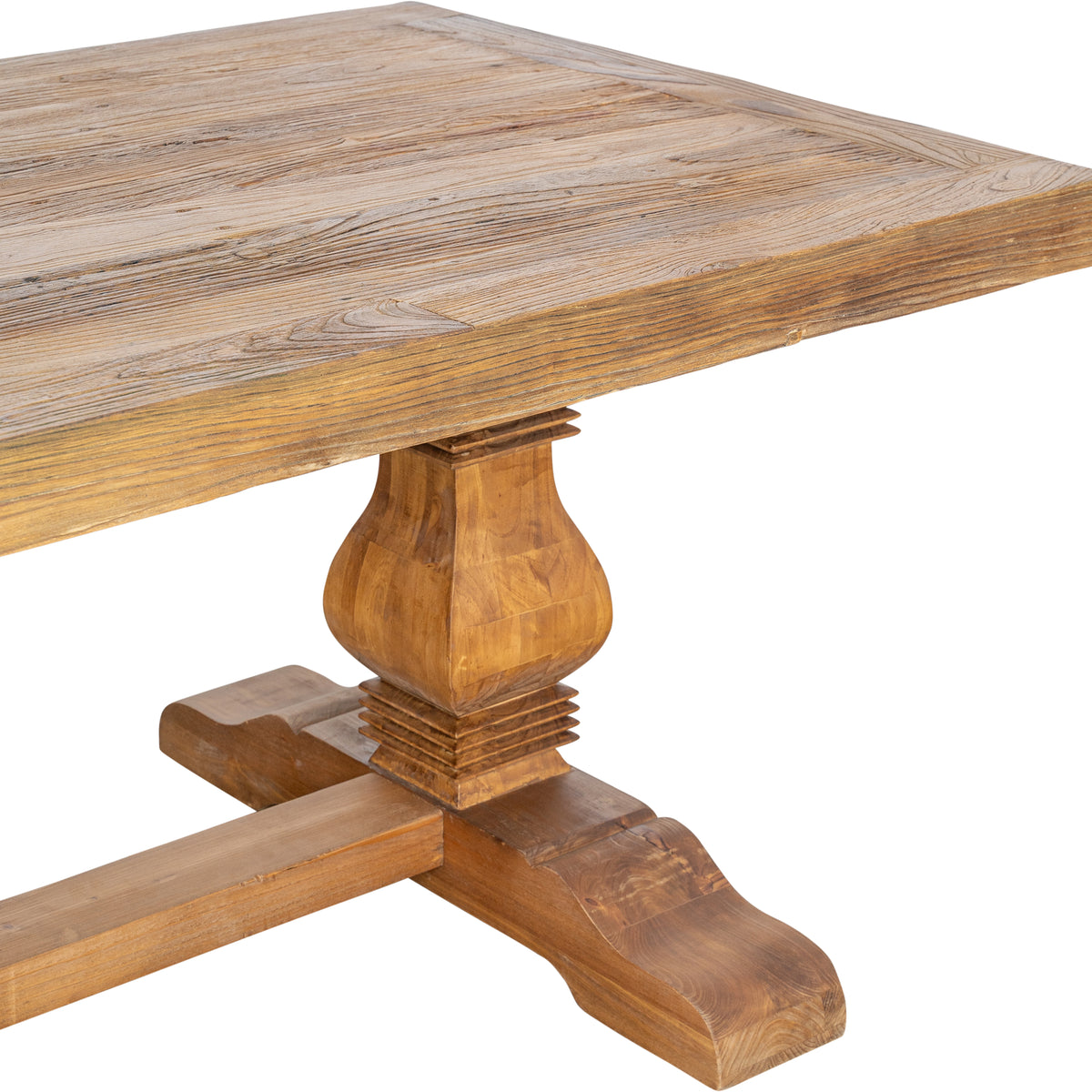 Paxton 240cm Reclaimed Elm Dining Table, Natural