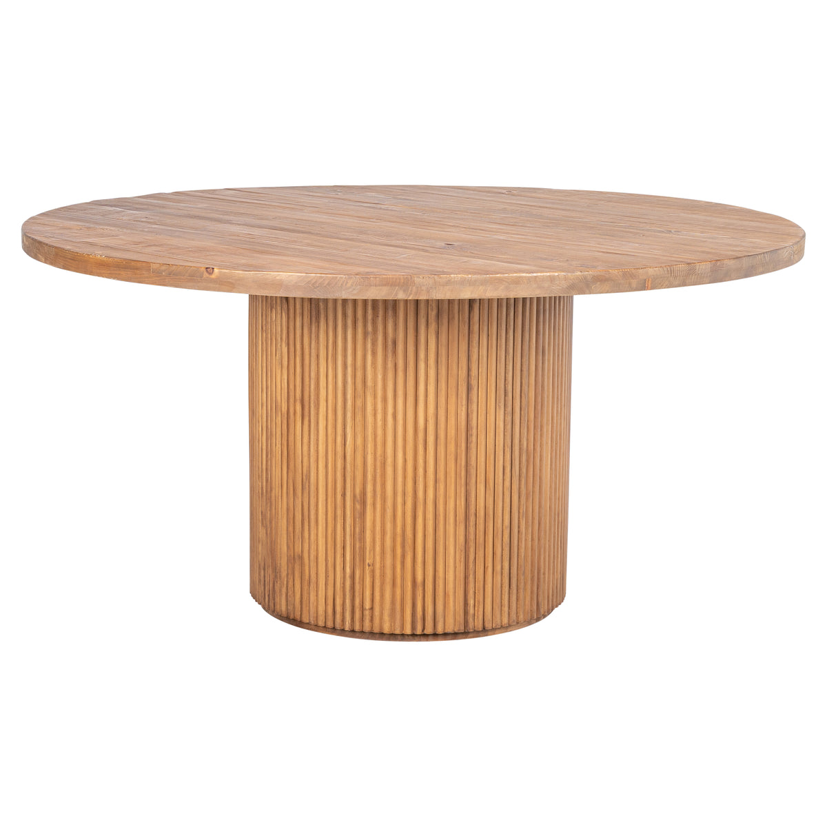 Avalon 152cm Reclaimed Pine Round Dining Table, Natural