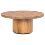 Avalon 80cm Reclaimed Pine Round Coffee Table, Natural