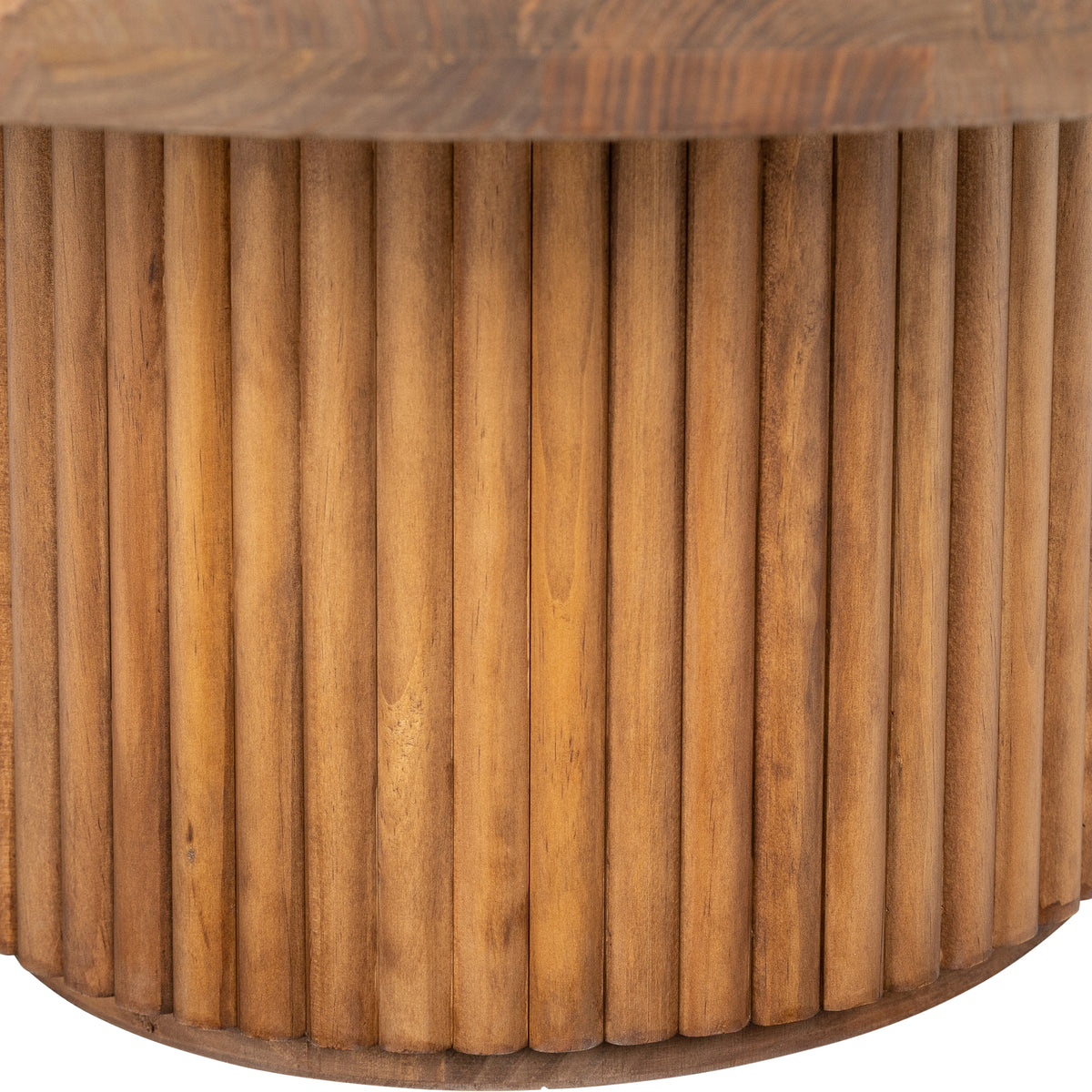 Avalon 80cm Reclaimed Pine Round Coffee Table, Natural