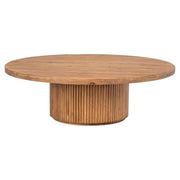 Avalon 127cm Reclaimed Pine Round Coffee Table, Natural