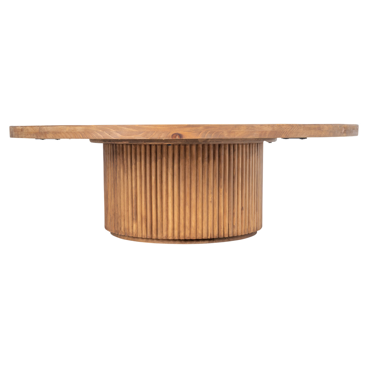 Avalon 127cm Reclaimed Pine Round Coffee Table, Natural