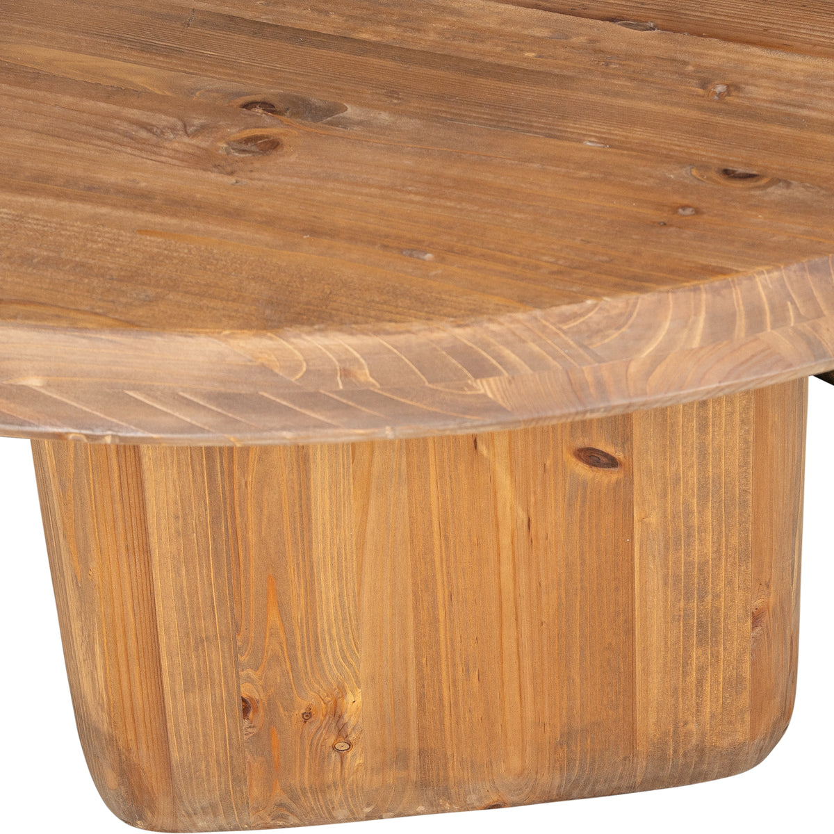 Finley 125cm Reclaimed Pine Round Coffee Table, Natural