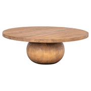 Dover 107cm Reclaimed Pine Round Coffee Table, Natural