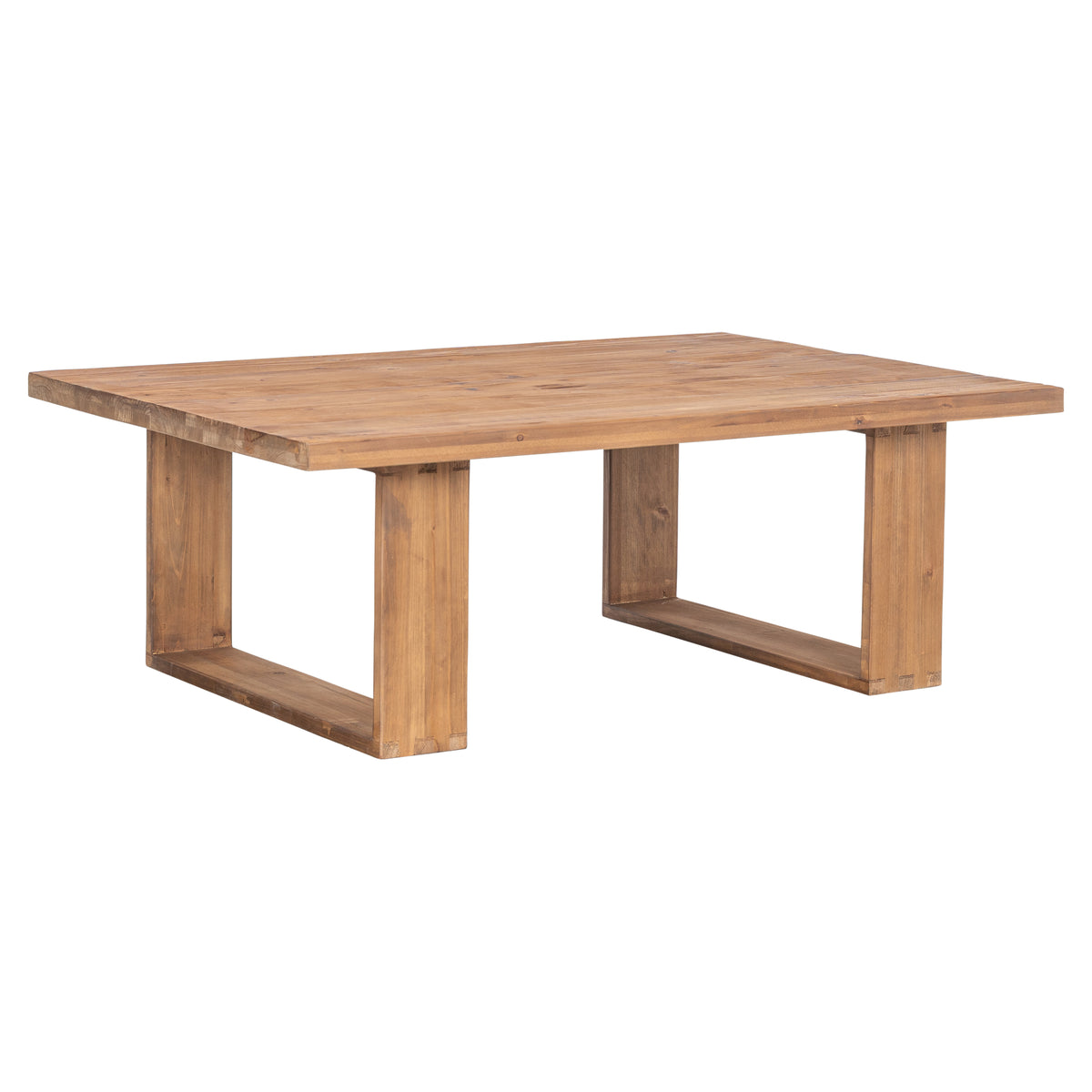 Hudson 130x89cm Reclaimed Pine Rectangle Coffee Table, Natural