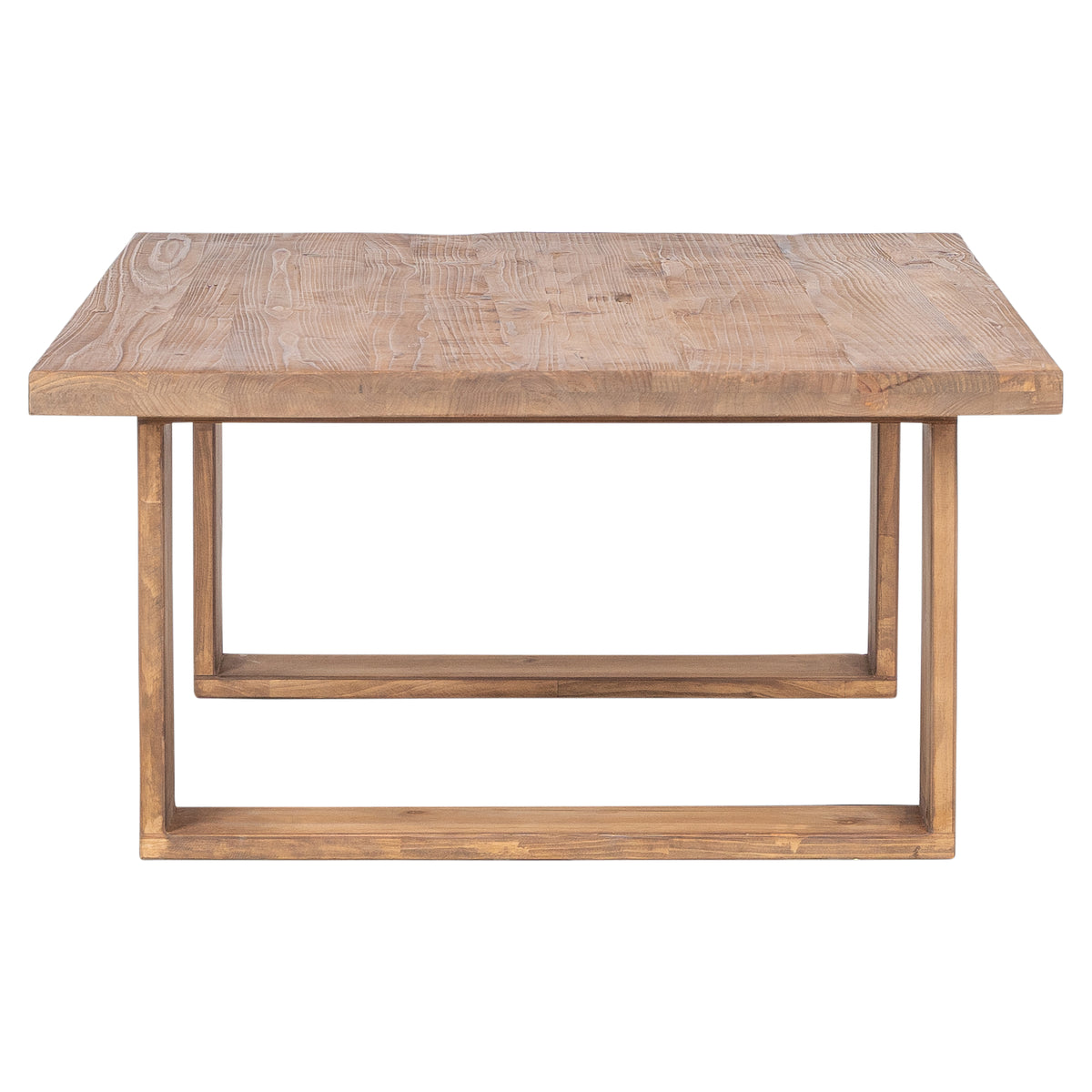 Hudson 130x89cm Reclaimed Pine Rectangle Coffee Table, Natural