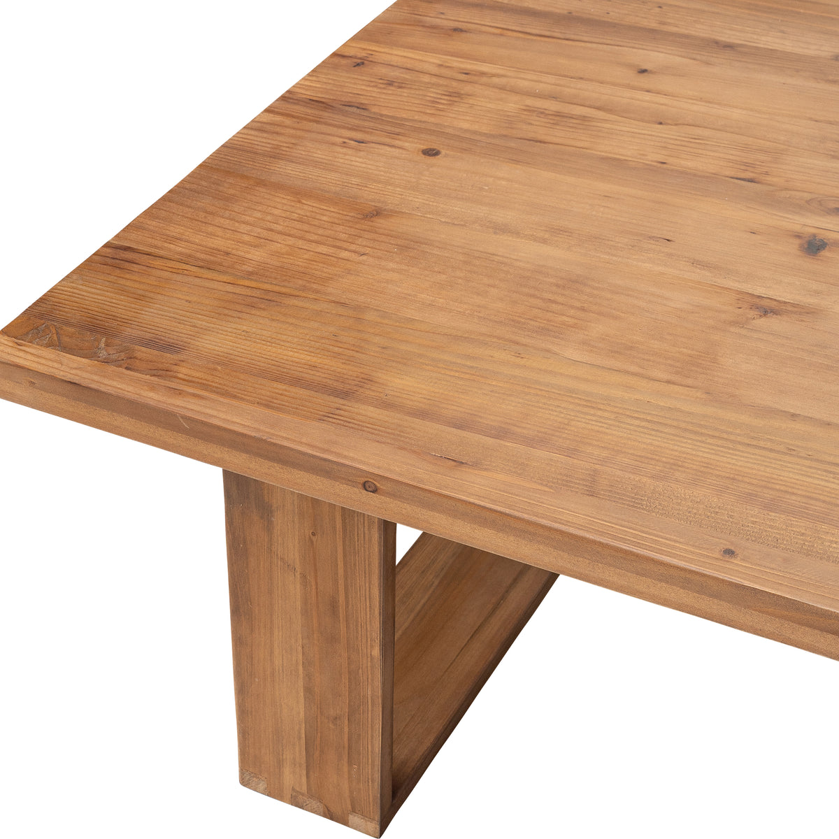Hudson 130x89cm Reclaimed Pine Rectangle Coffee Table, Natural