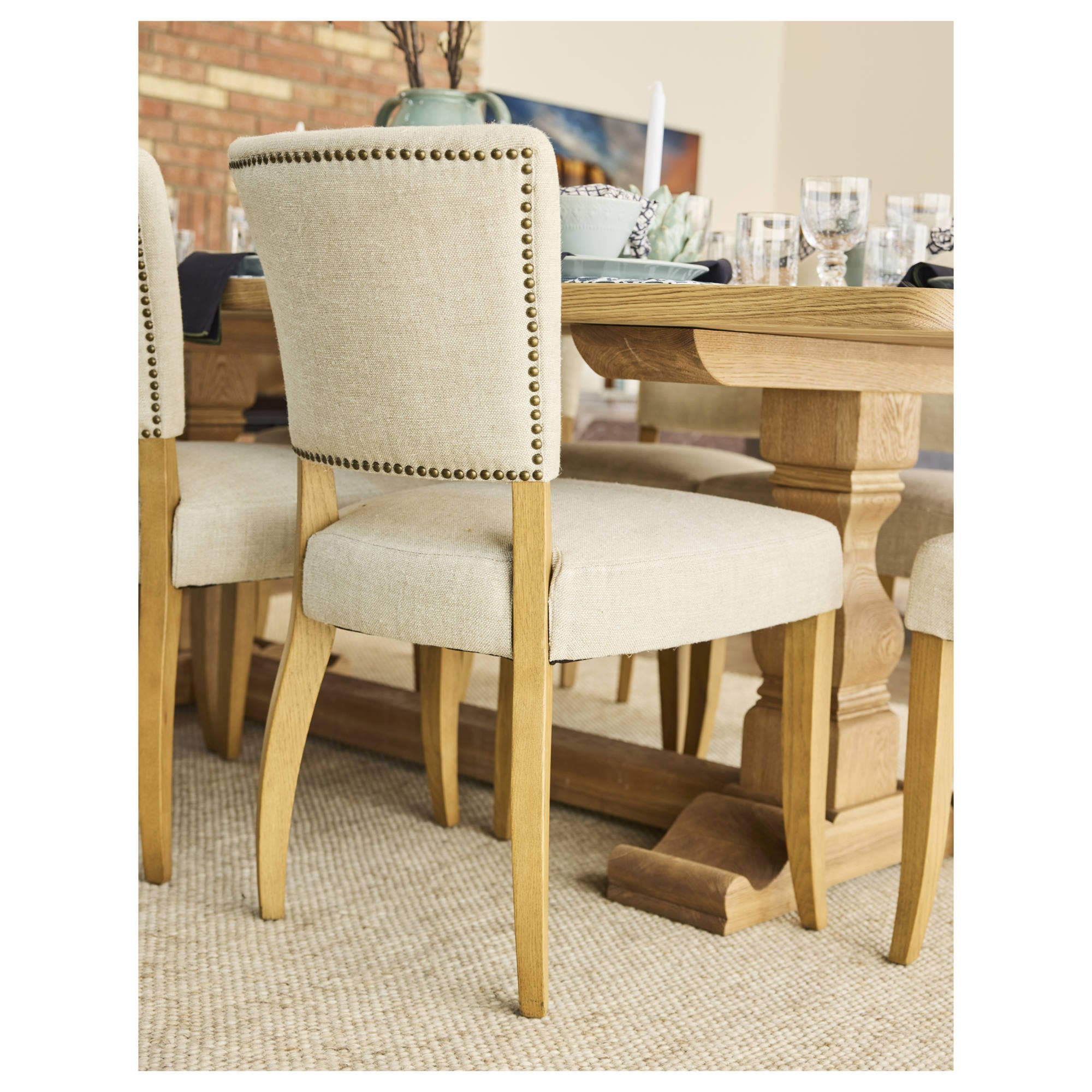 Bassa Oak White Dining Chair