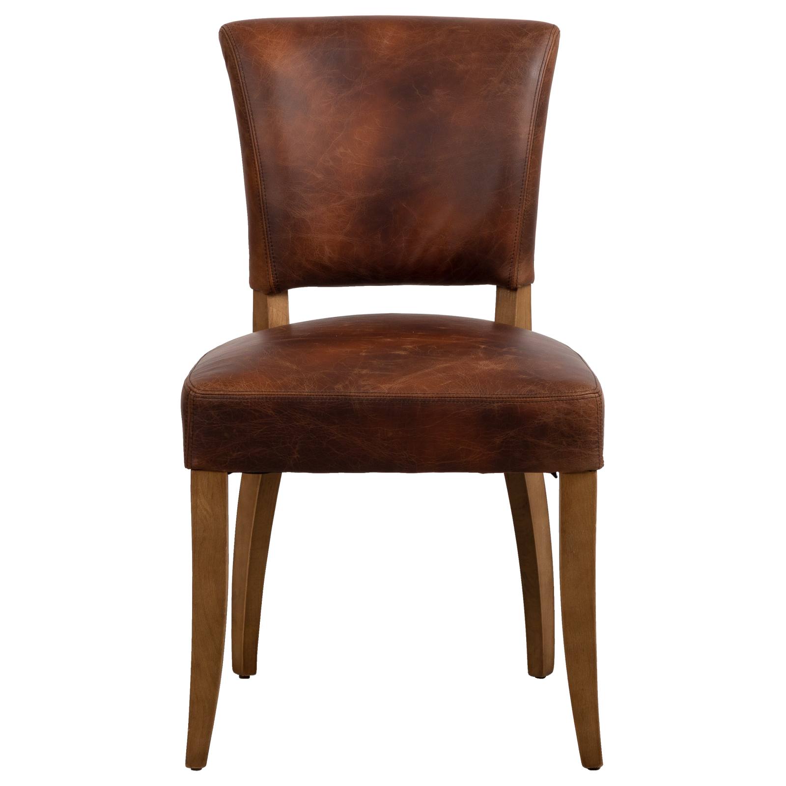 Bassa Leather & Oak Vintage Nutmeg Dining Chair