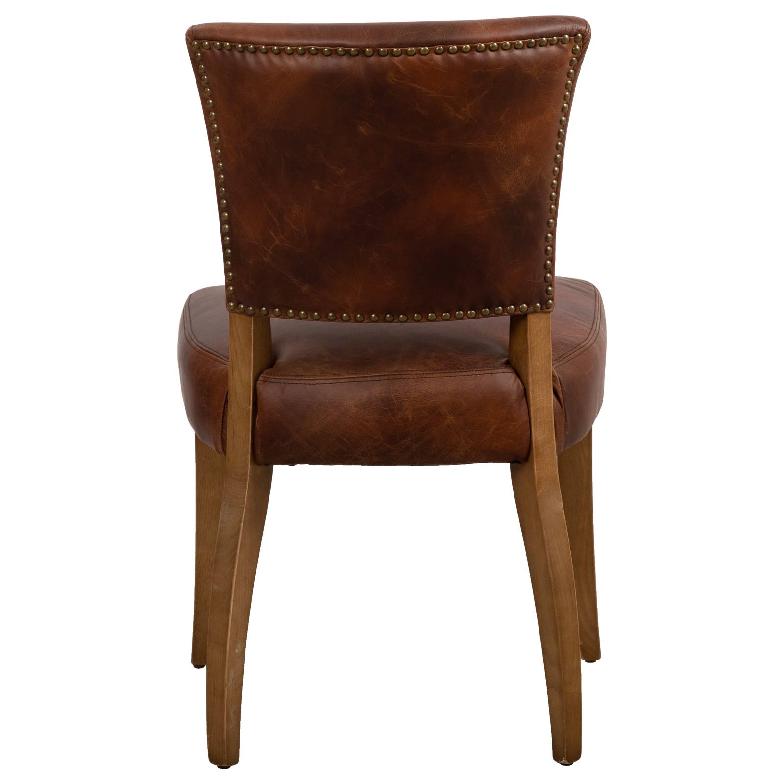 Bassa Leather & Oak Vintage Nutmeg Dining Chair
