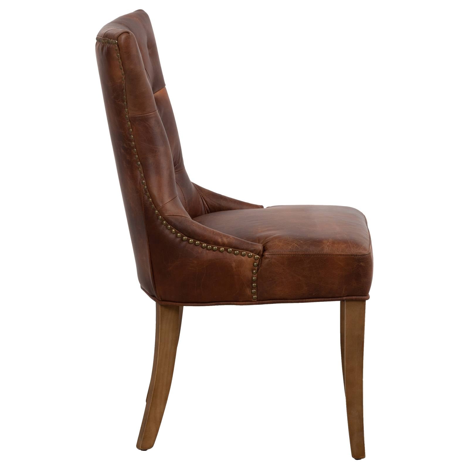 Windale Leather Vintage Nutmeg Dining Chair