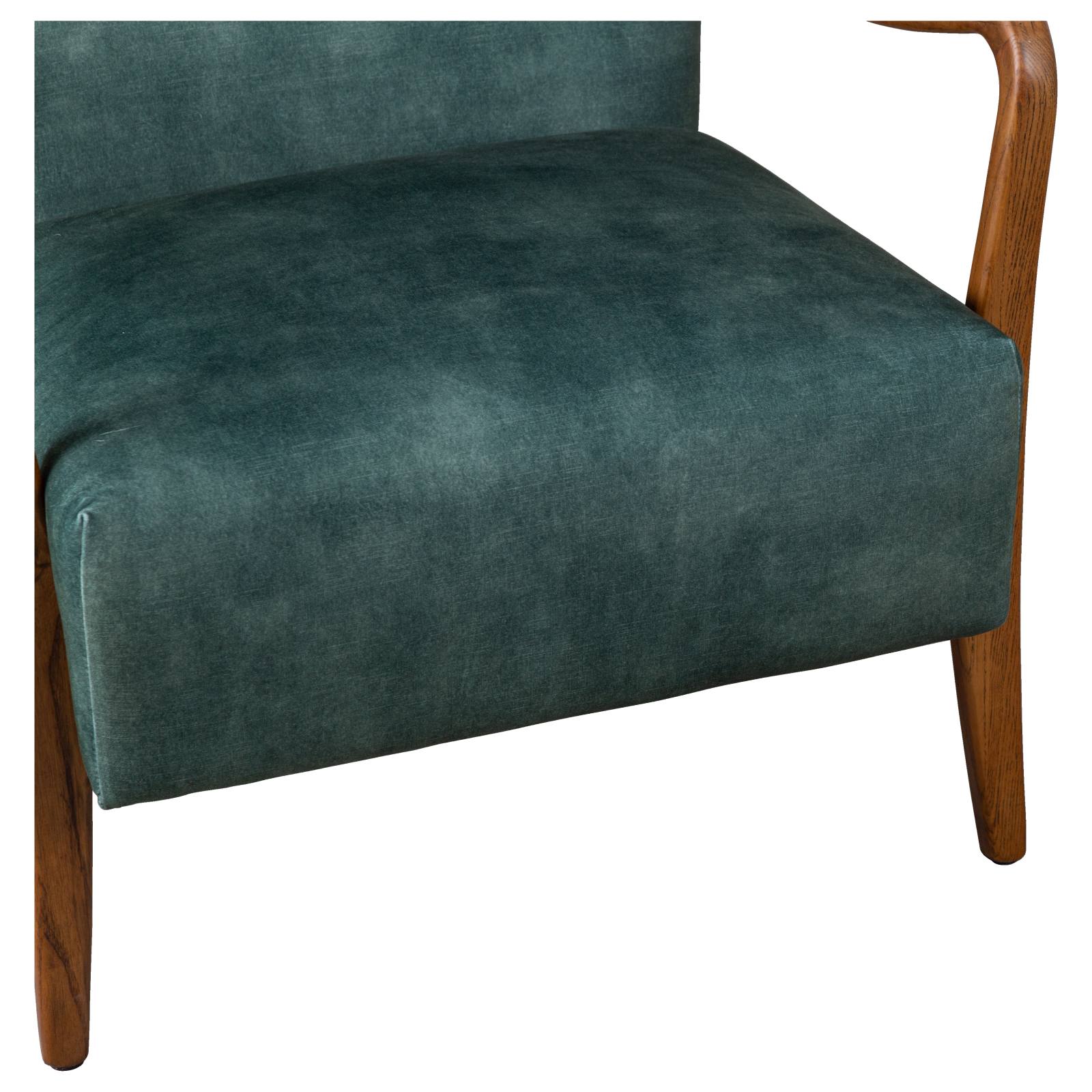 Darby Fabric & Oak Vintage Green Armchair