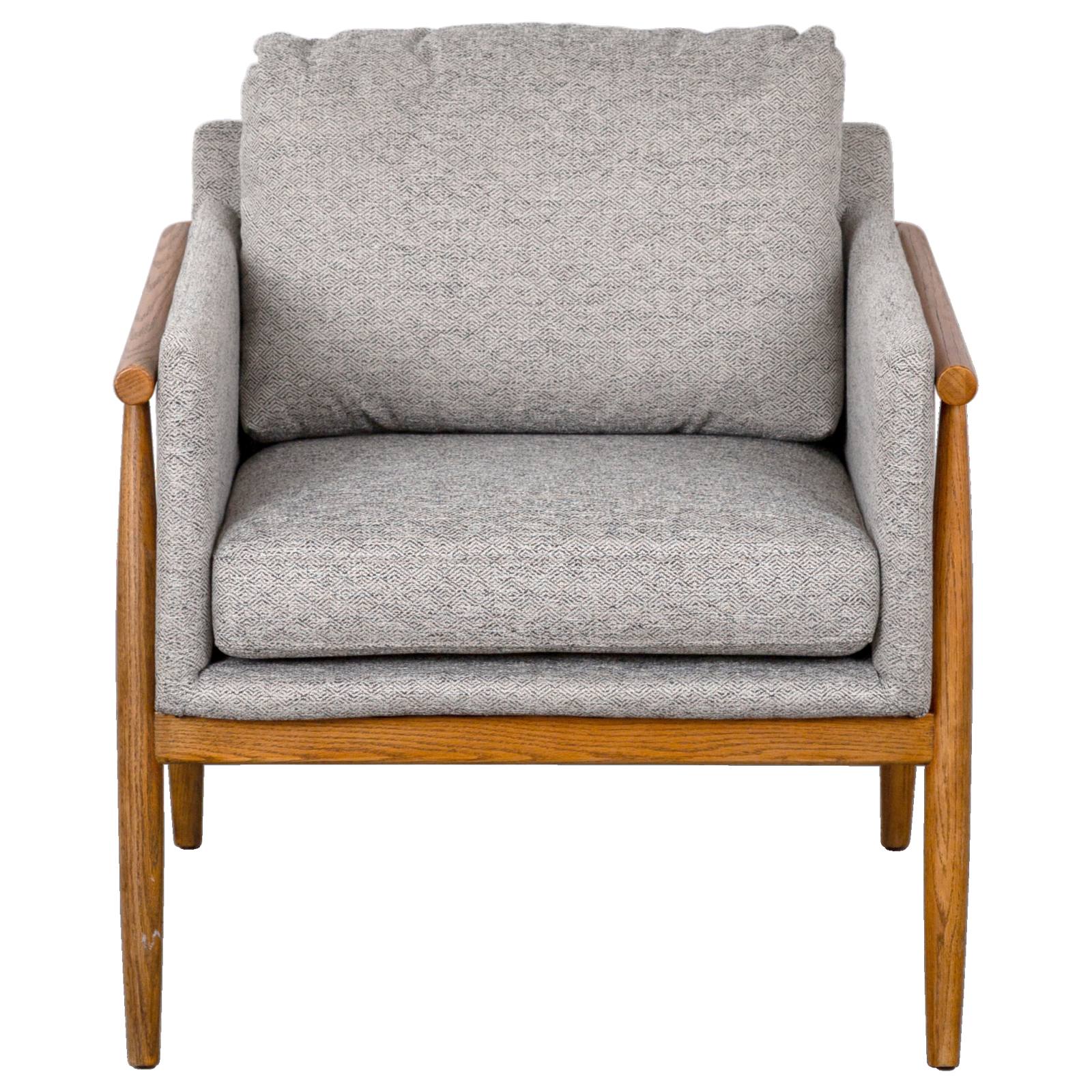 Luine Salt & Pepper Fabric Armchair