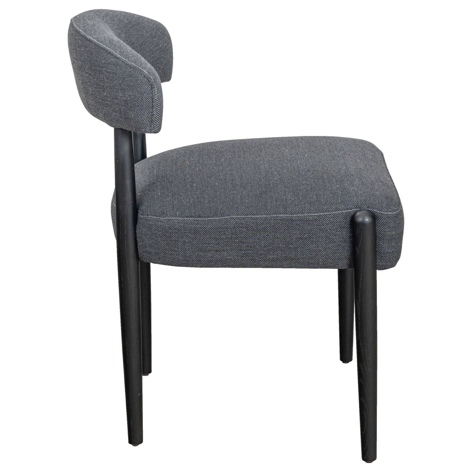 Casal Fabric Dining Chair, Dark Grey