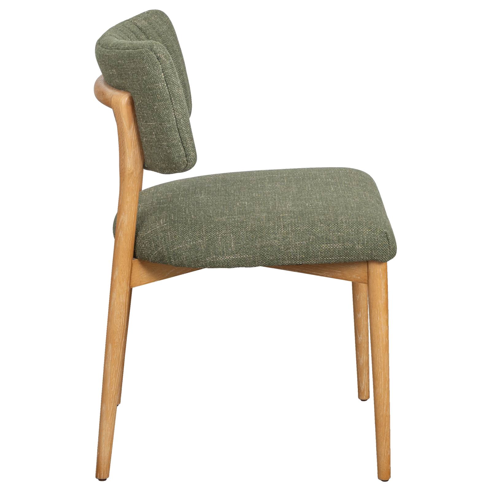 Foset Fabric Dining Chair, Fleck Green